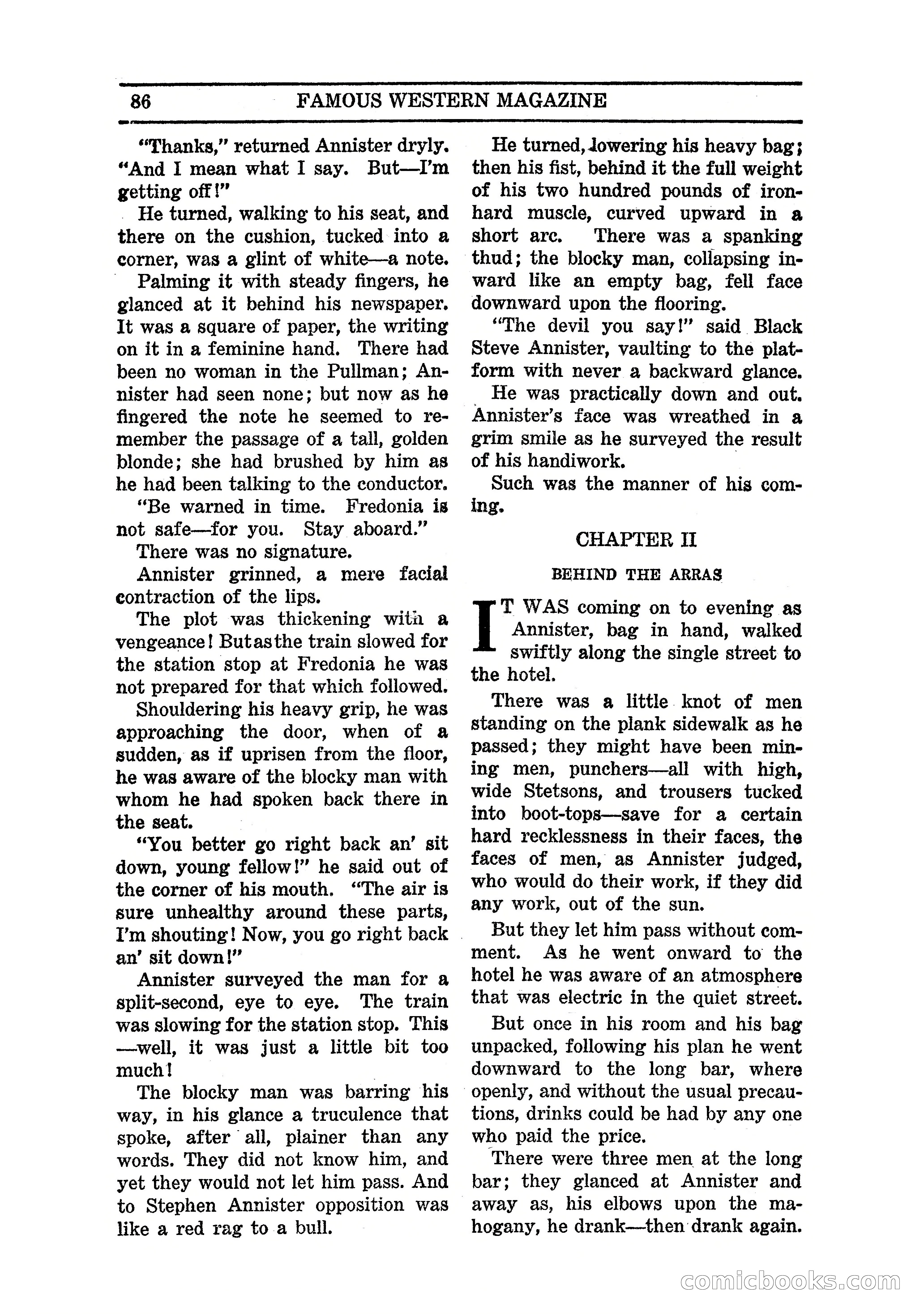 Famous Western, March 1938 — page 88 of 116