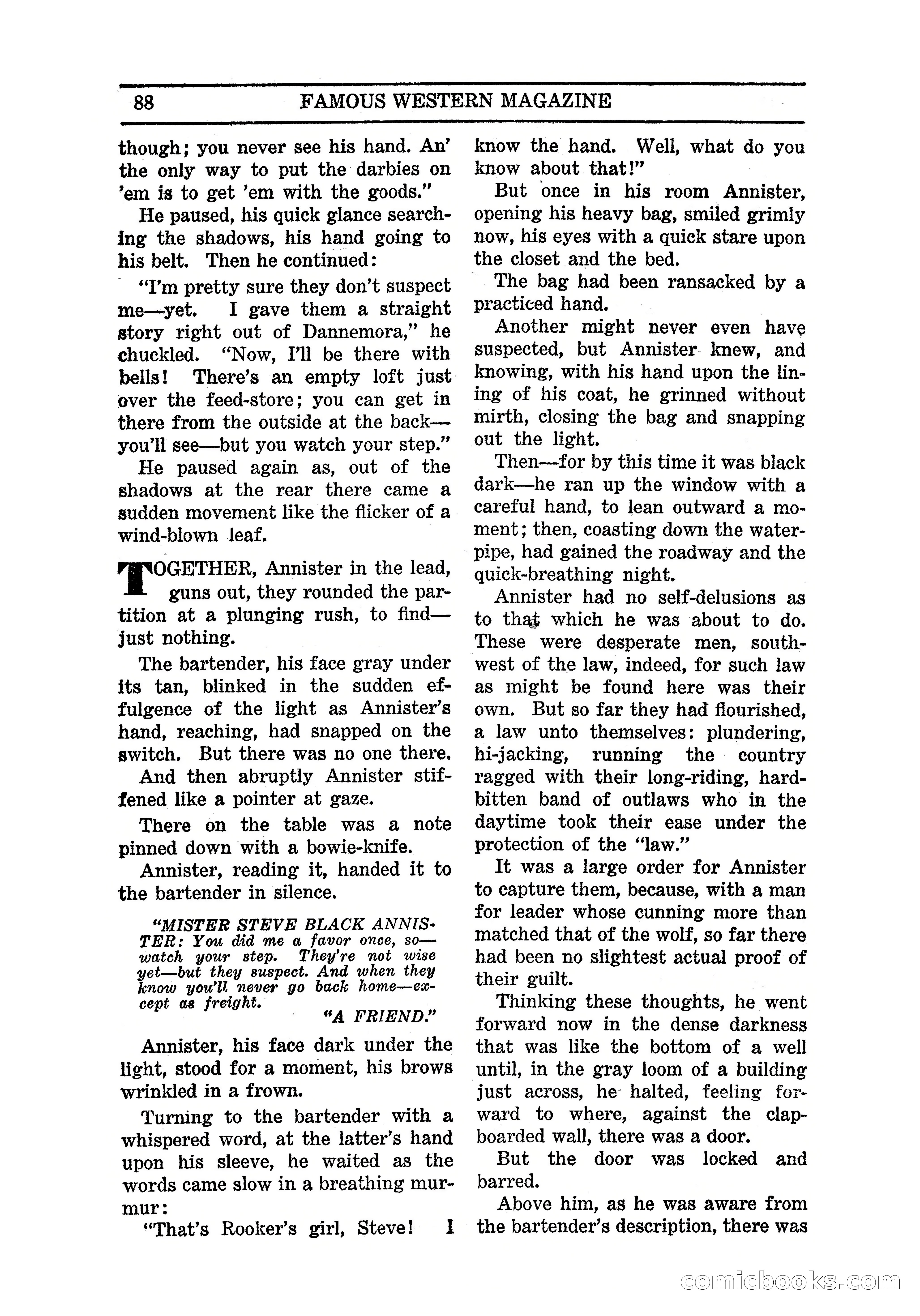 Famous Western, March 1938 — page 90 of 116