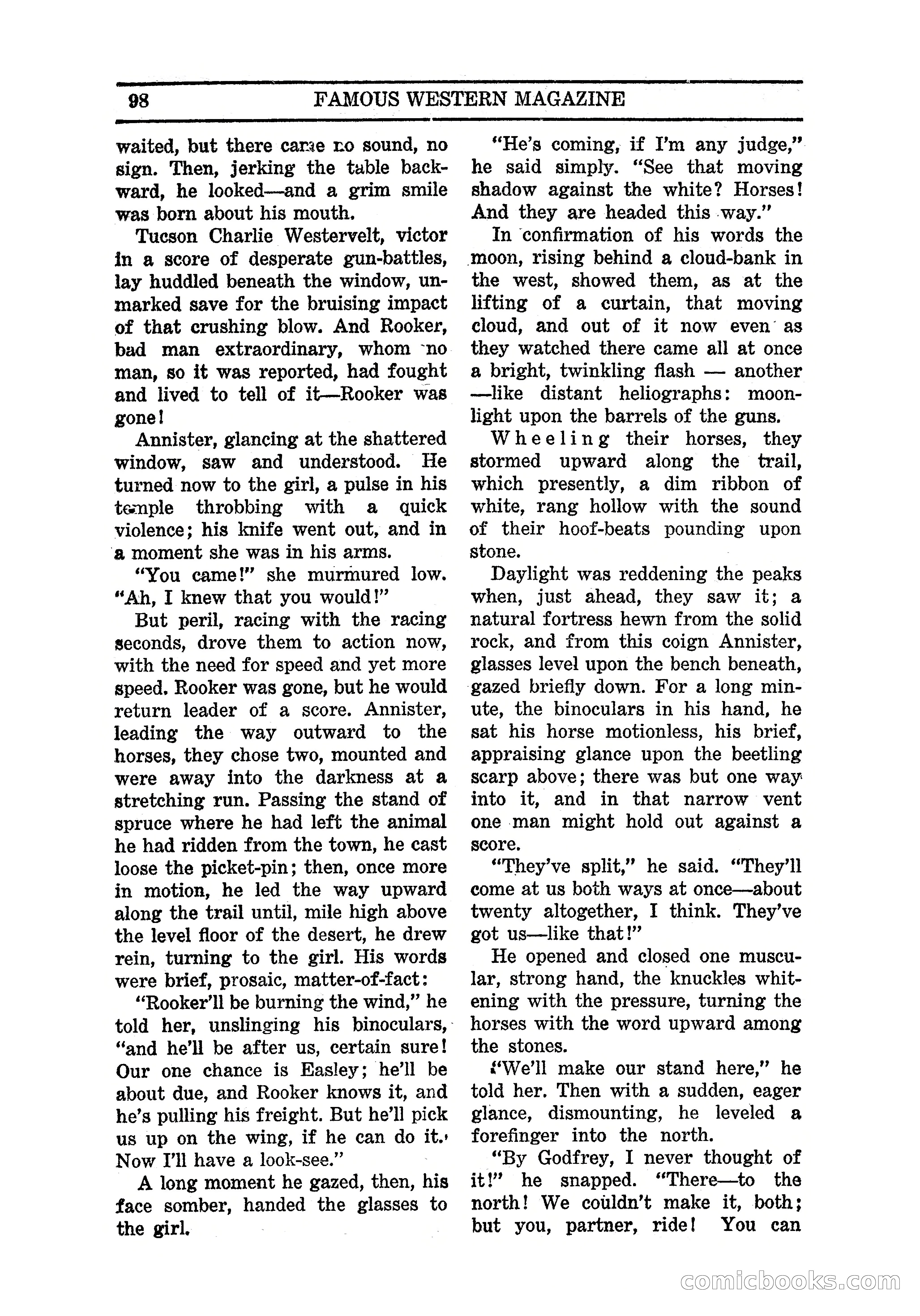 Famous Western, March 1938 — page 100 of 116