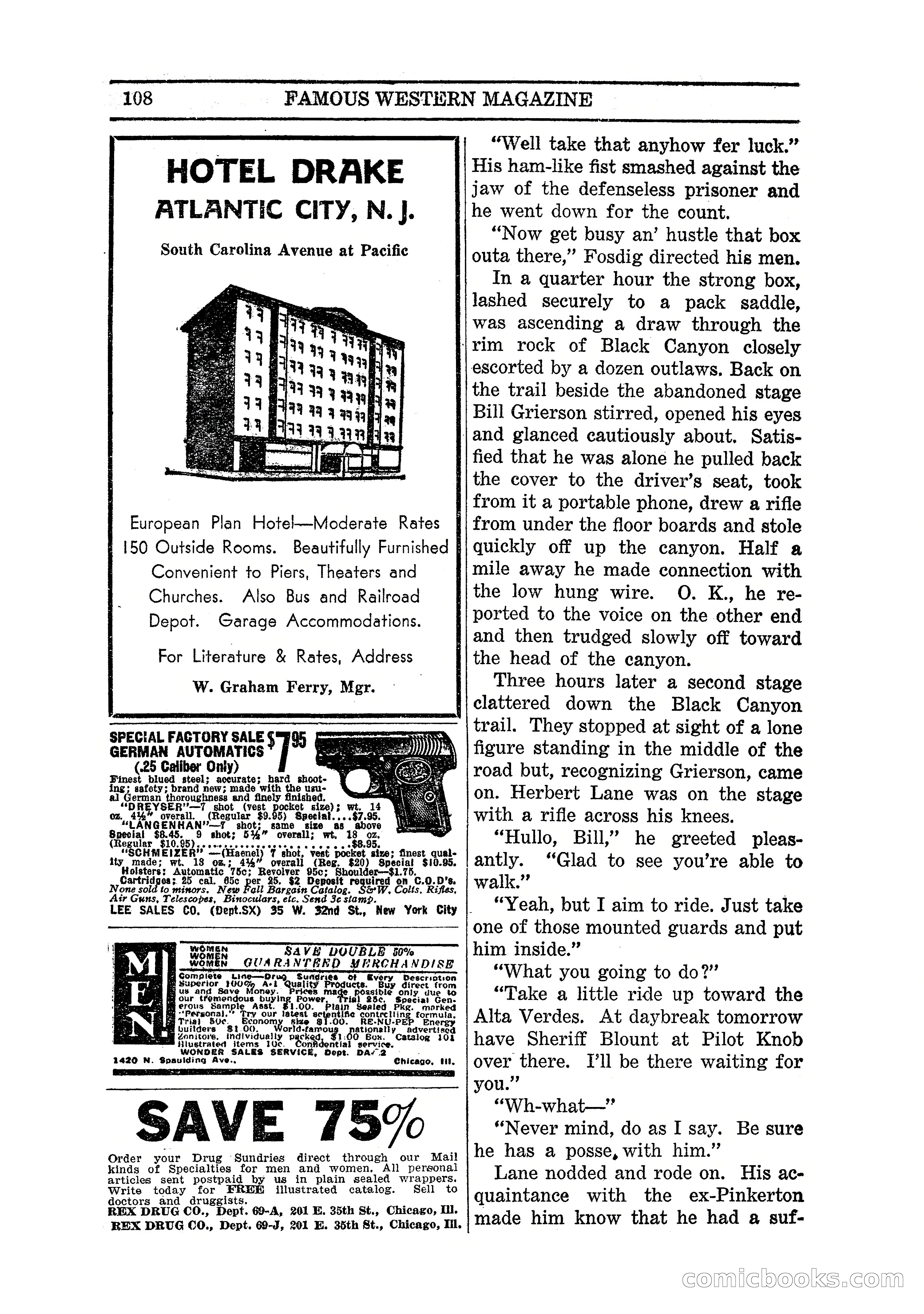 Famous Western, March 1938 — page 110 of 116