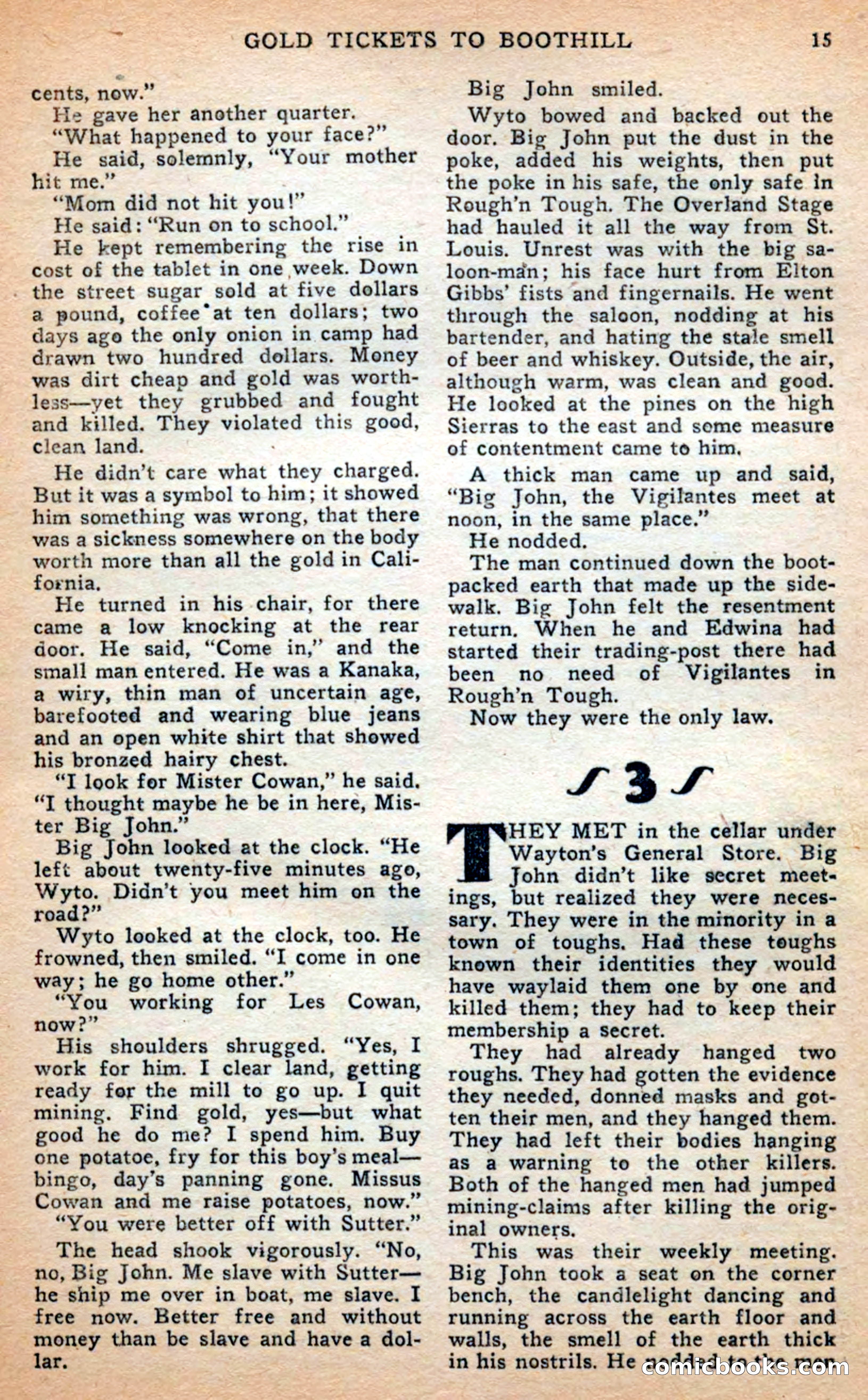 Famous Western, April 1948 — page 15 of 101