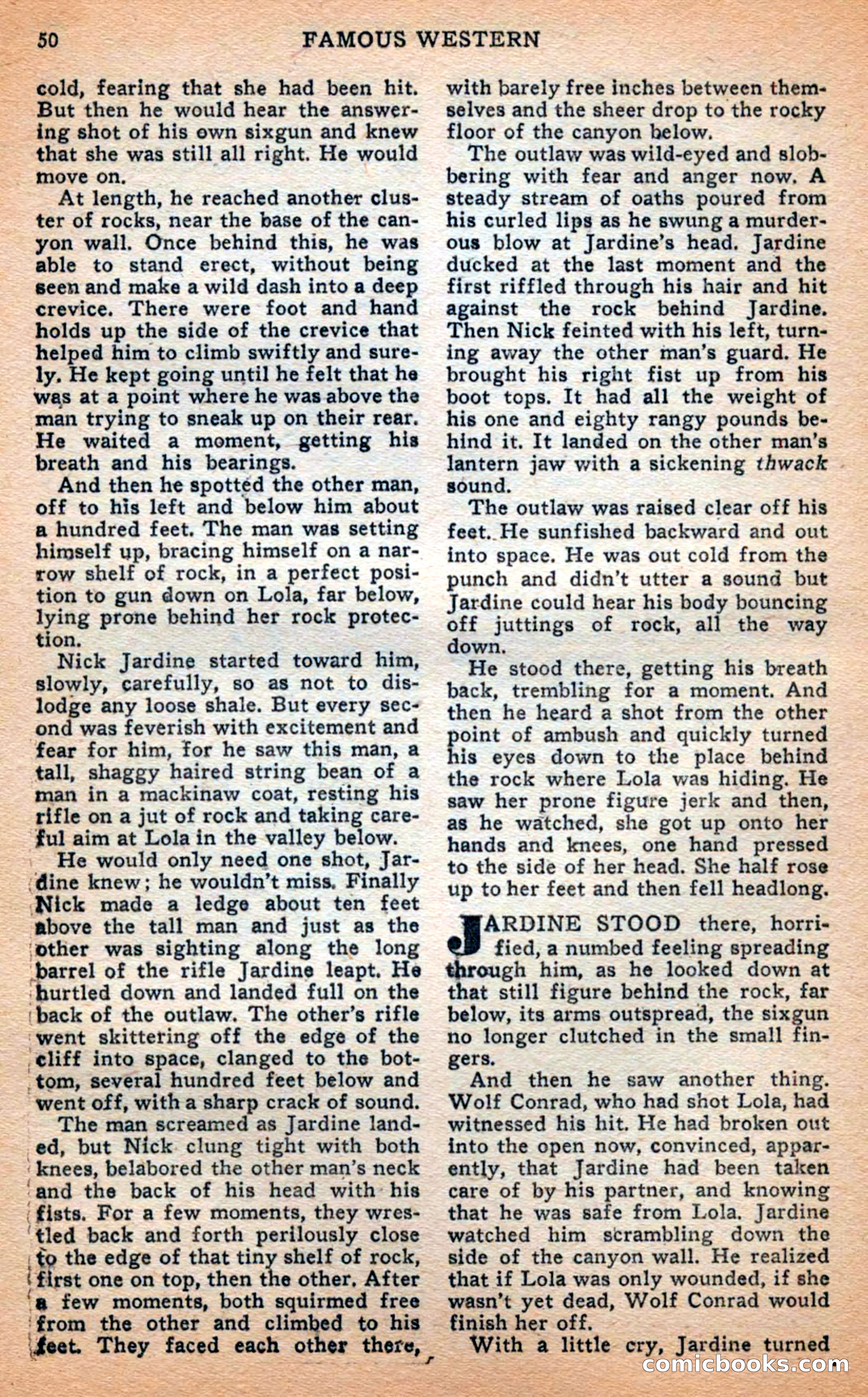 Famous Western, April 1948 — page 50 of 101