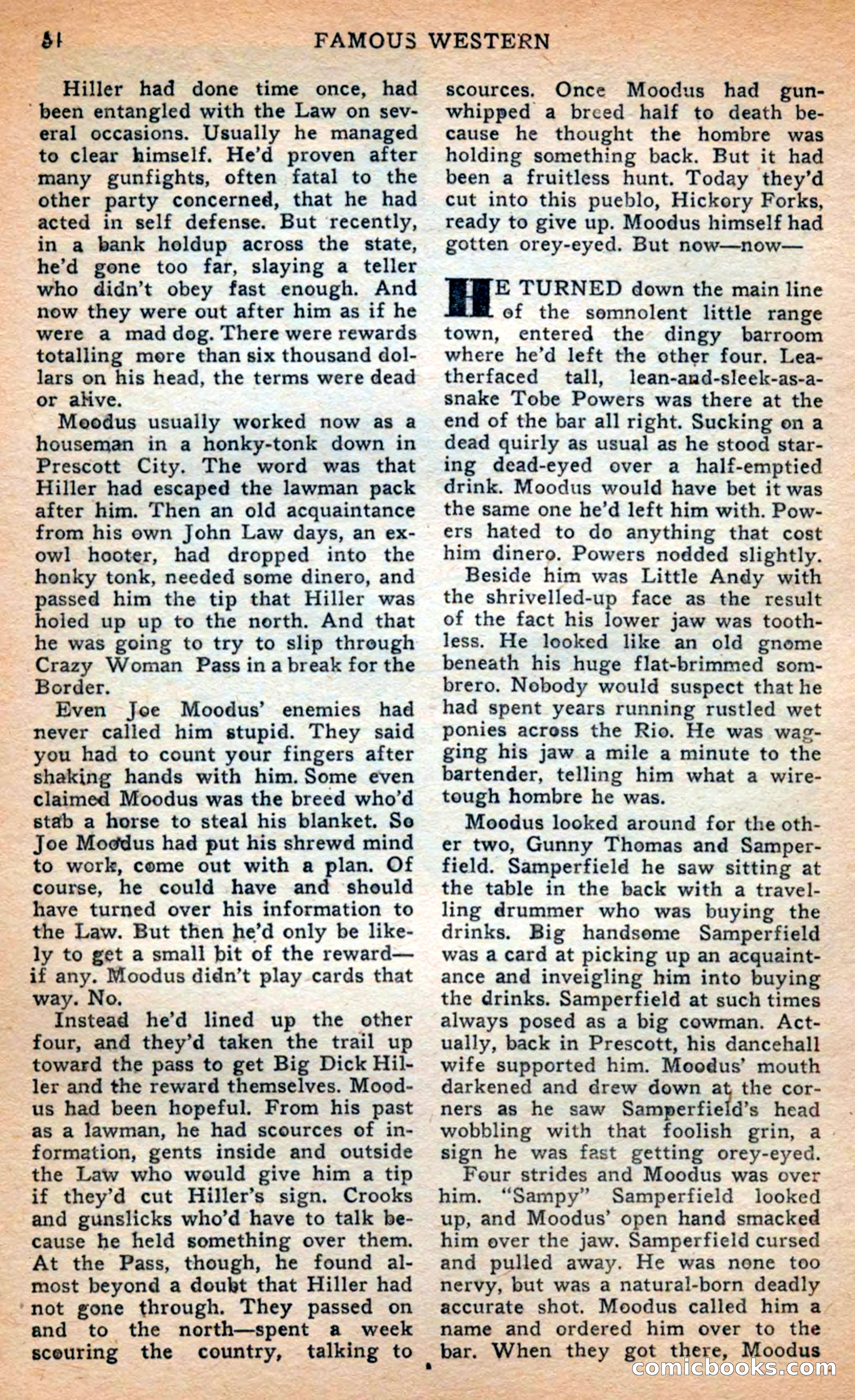 Famous Western, April 1948 — page 54 of 101