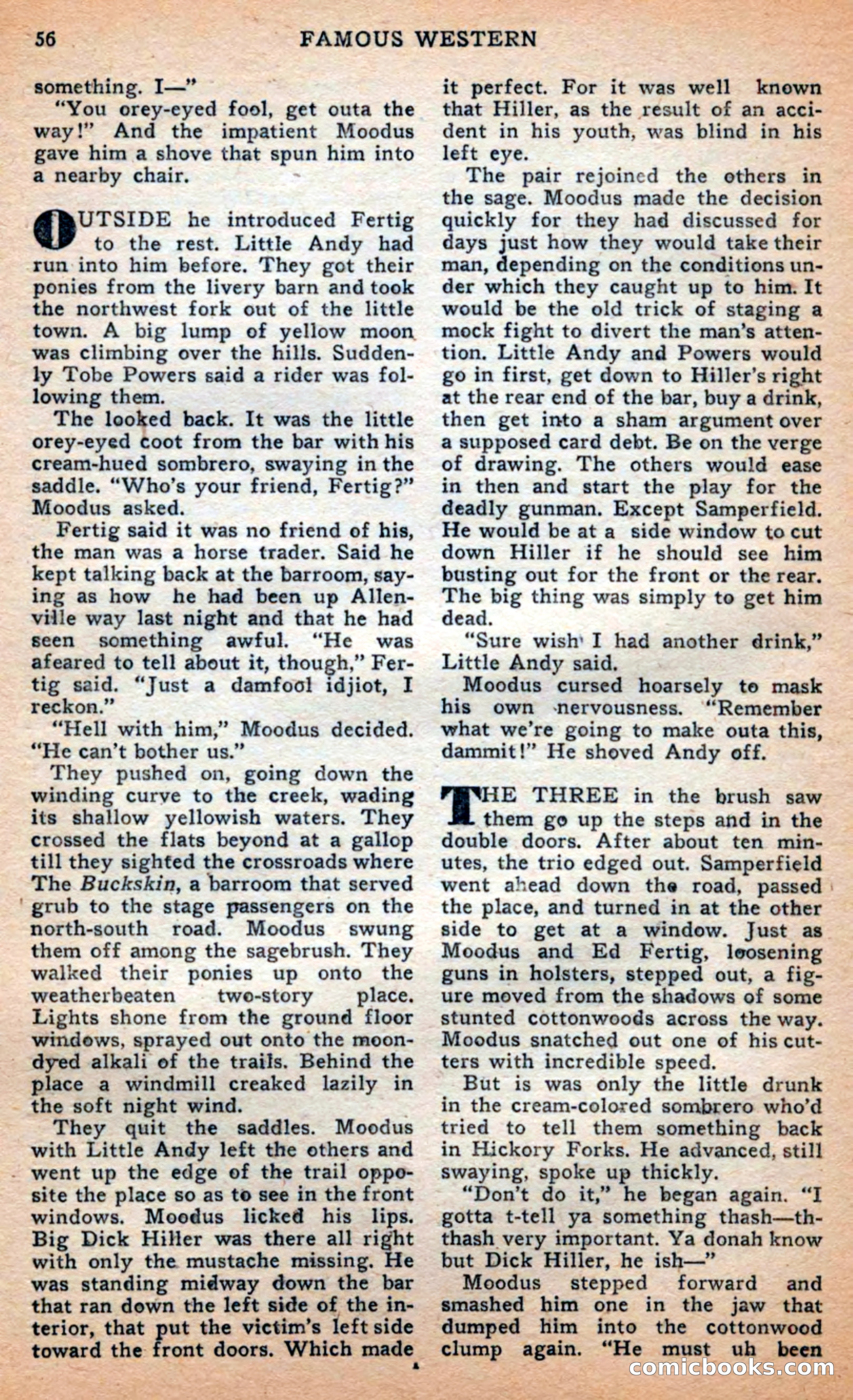Famous Western, April 1948 — page 56 of 101