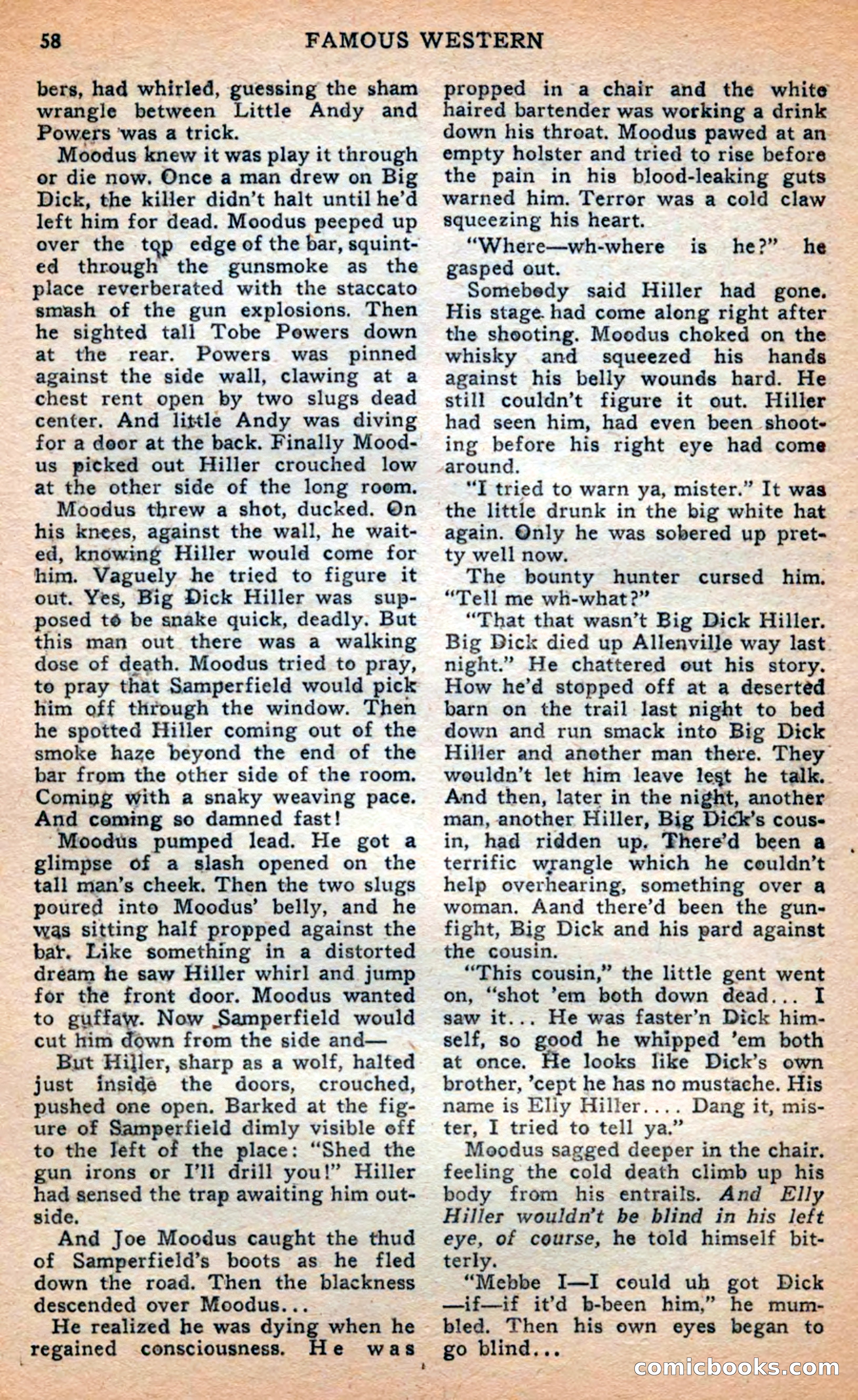 Famous Western, April 1948 — page 58 of 101