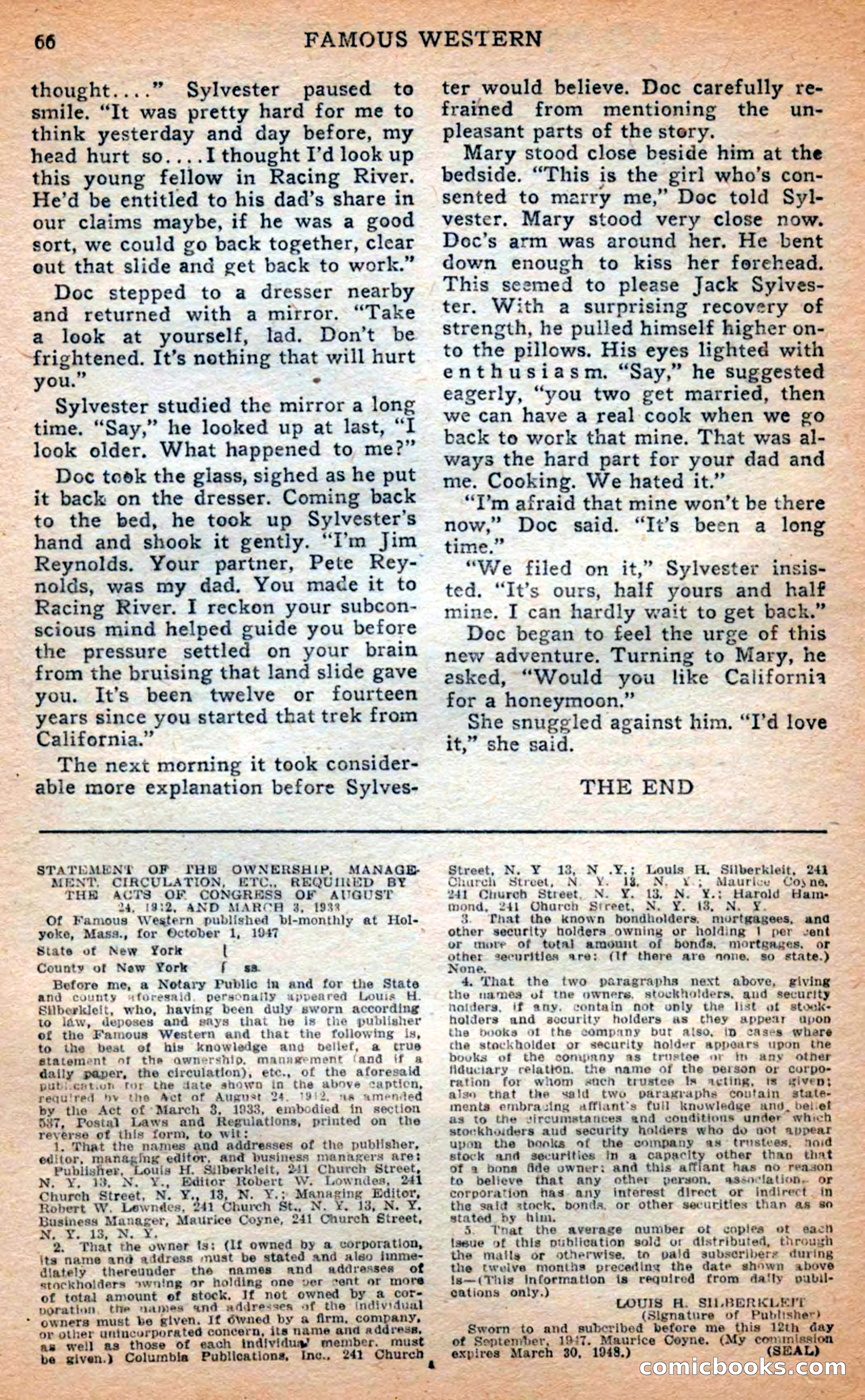 Famous Western, April 1948 — page 66 of 101