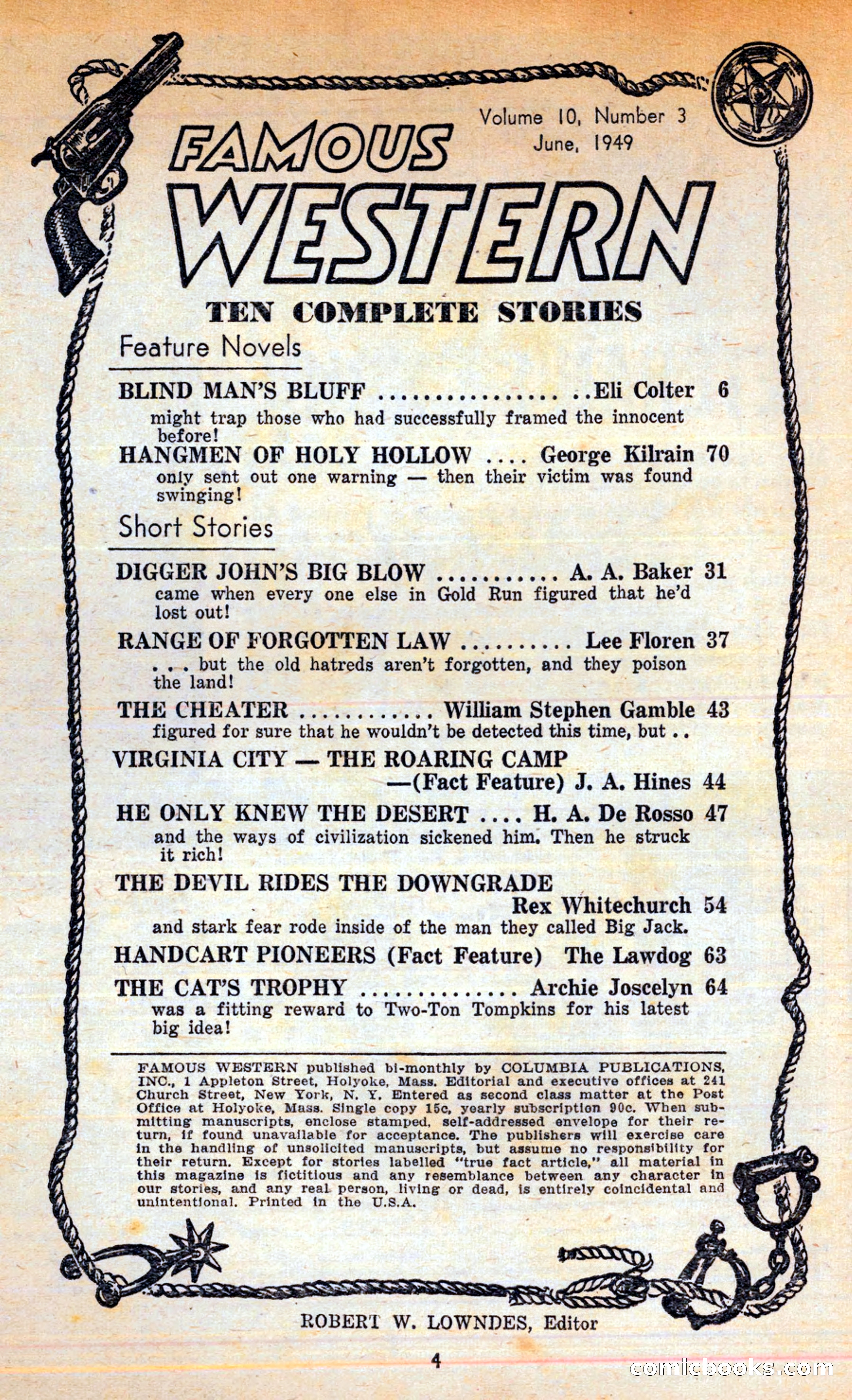 Famous Western, June 1949 — page 4 of 100
