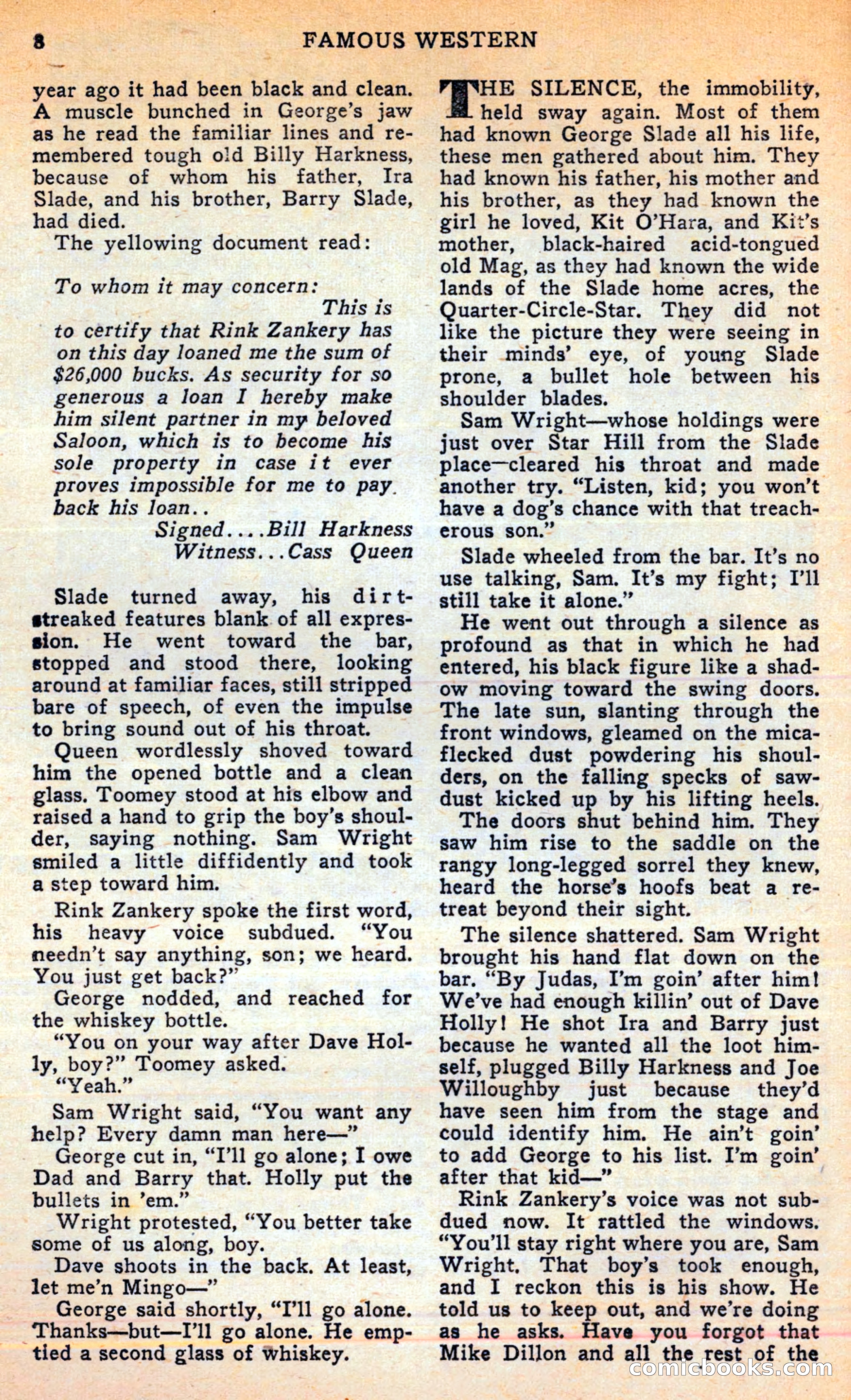 Famous Western, June 1949 — page 8 of 100