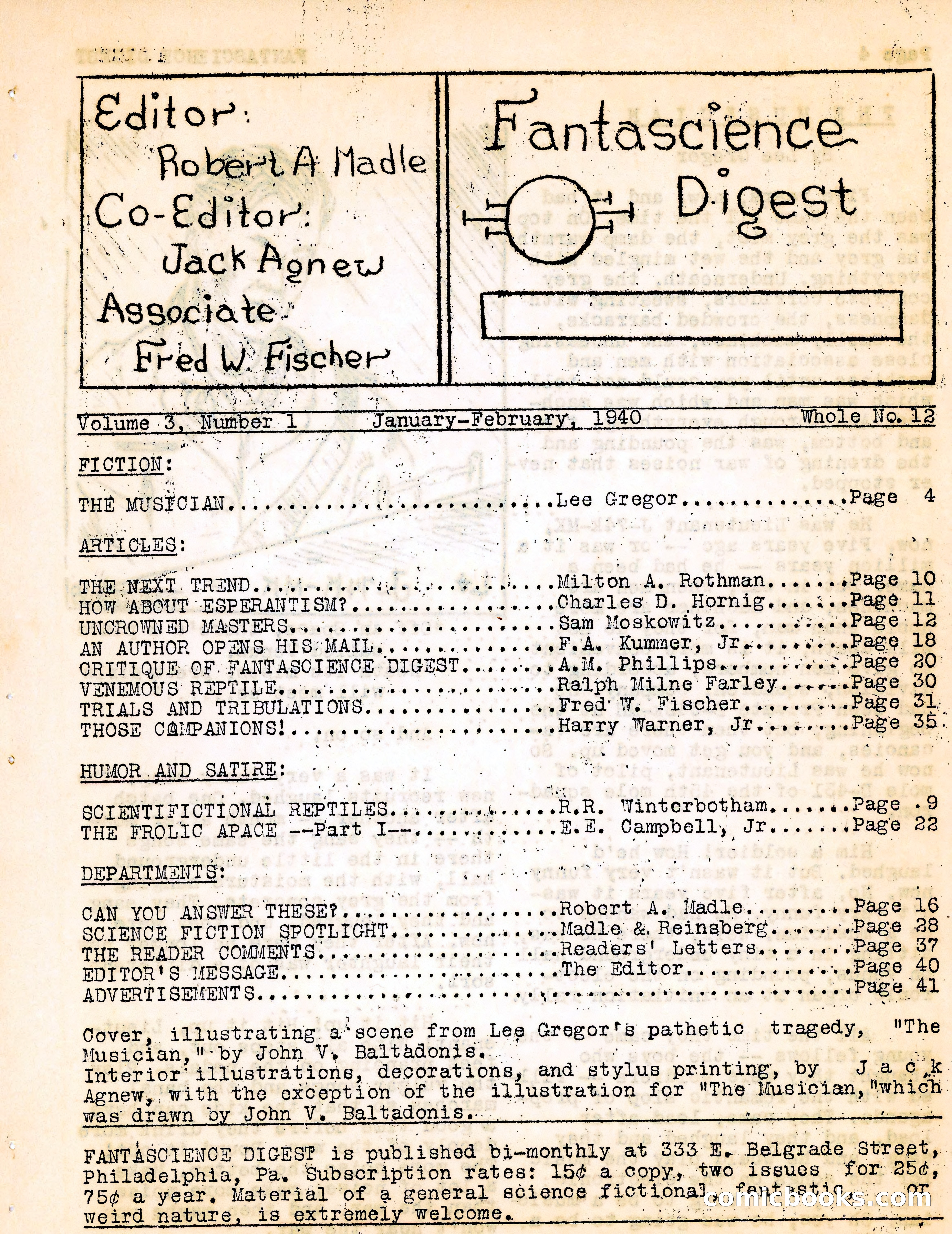 Fantascience Digest, Vol. 3, No. 1 — page 3 of 44