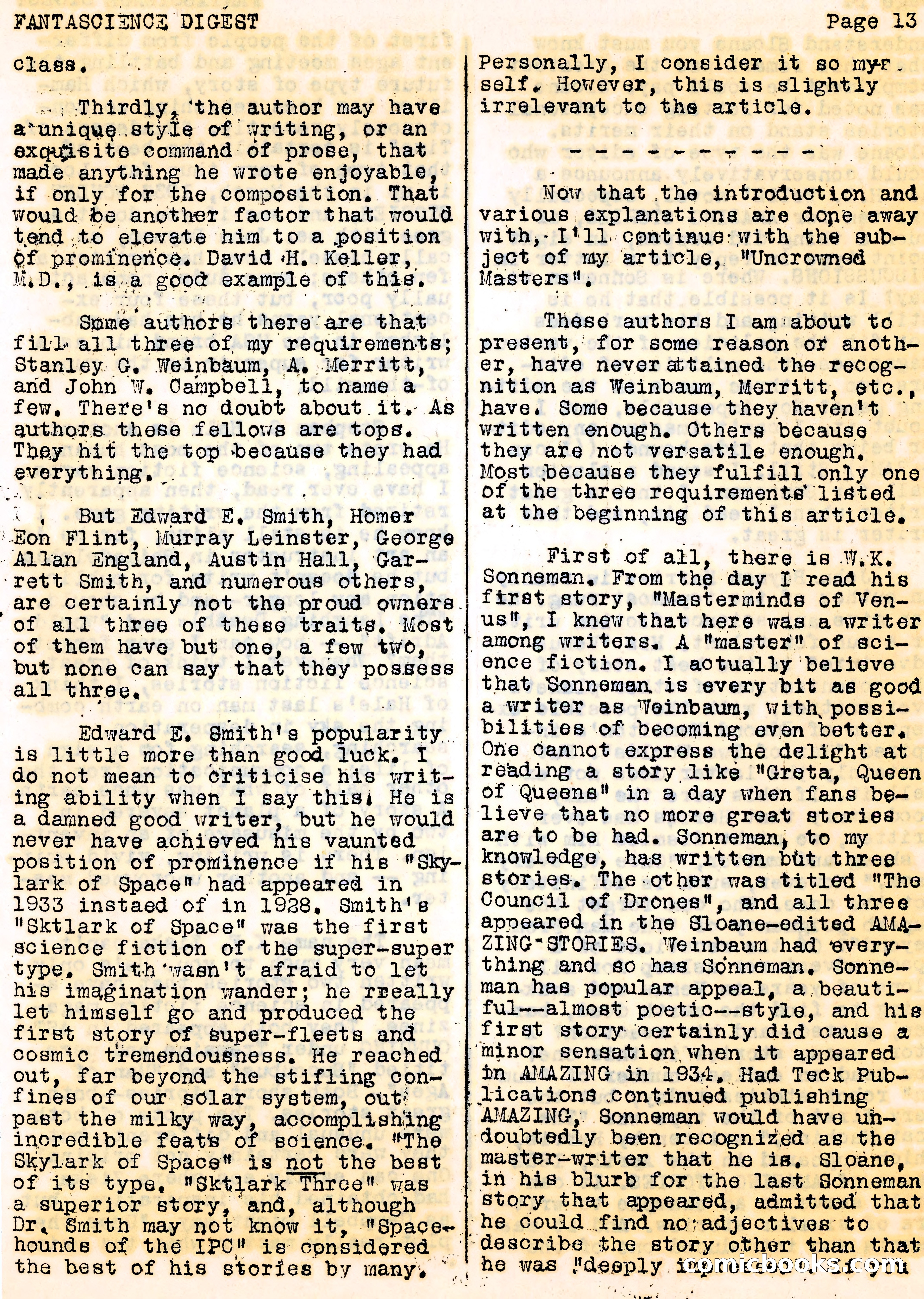 Fantascience Digest, Vol. 3, No. 1 — page 13 of 44