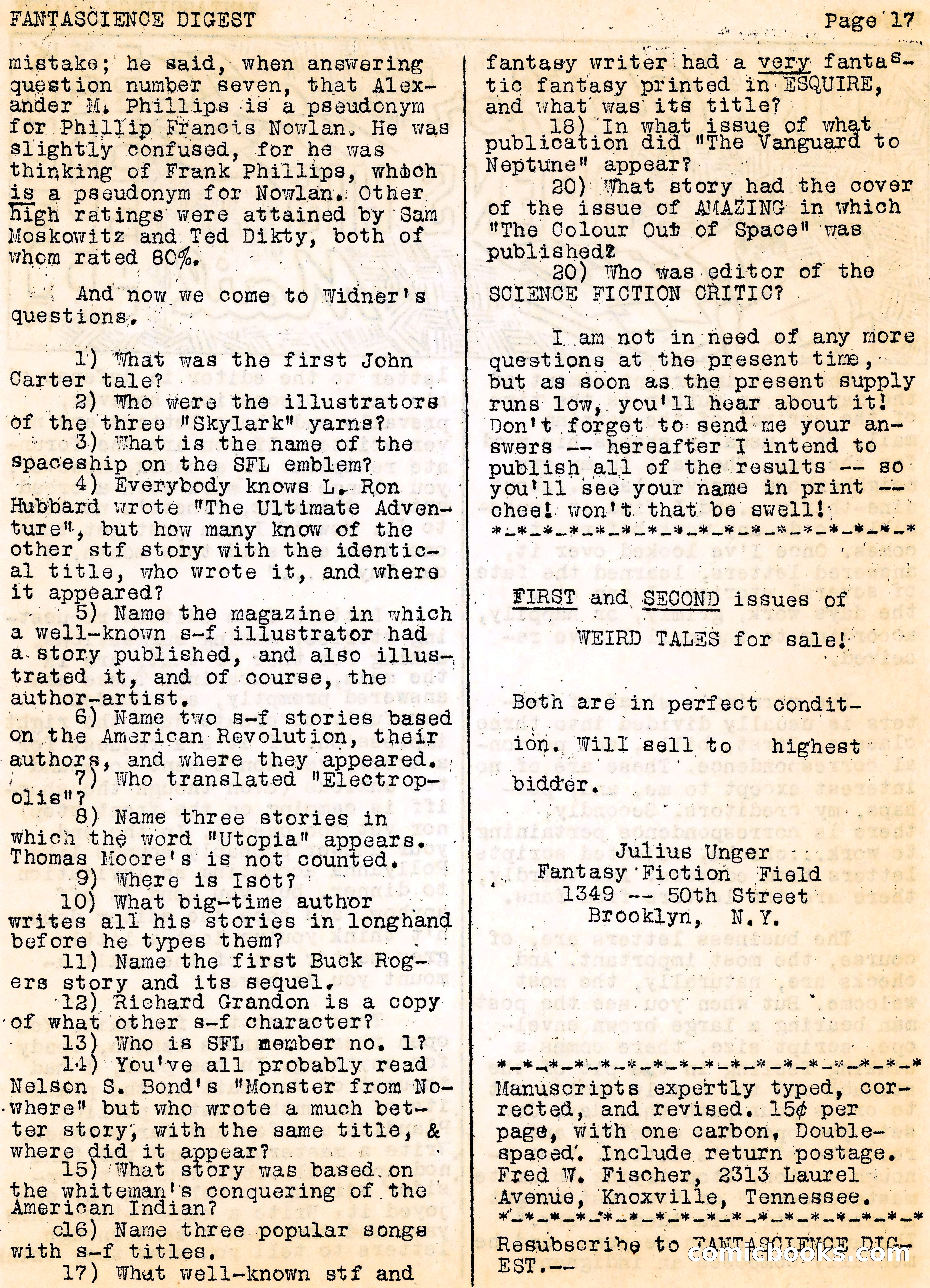 Fantascience Digest, Vol. 3, No. 1 — page 17 of 44