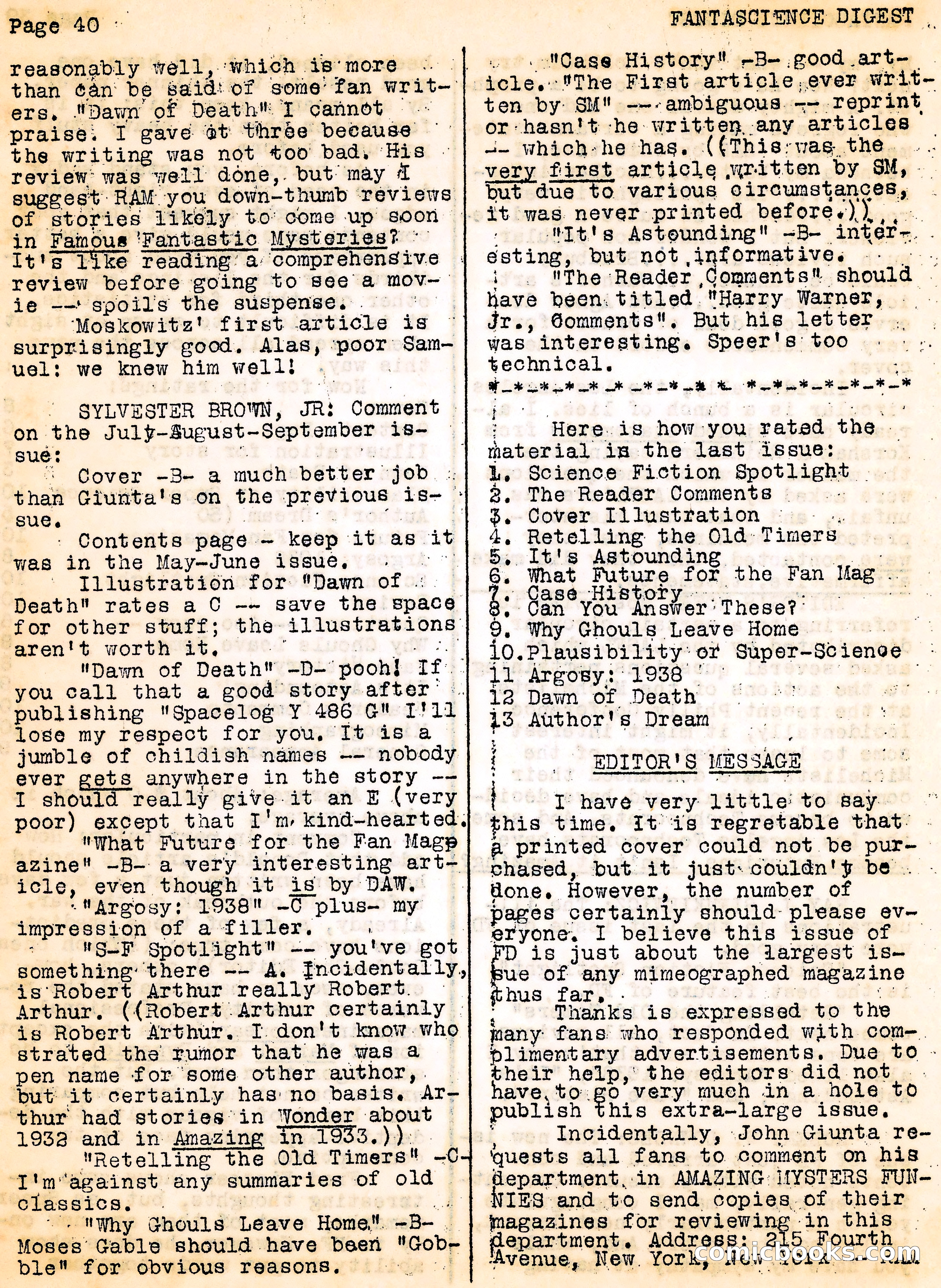 Fantascience Digest, Vol. 3, No. 1 — page 40 of 44
