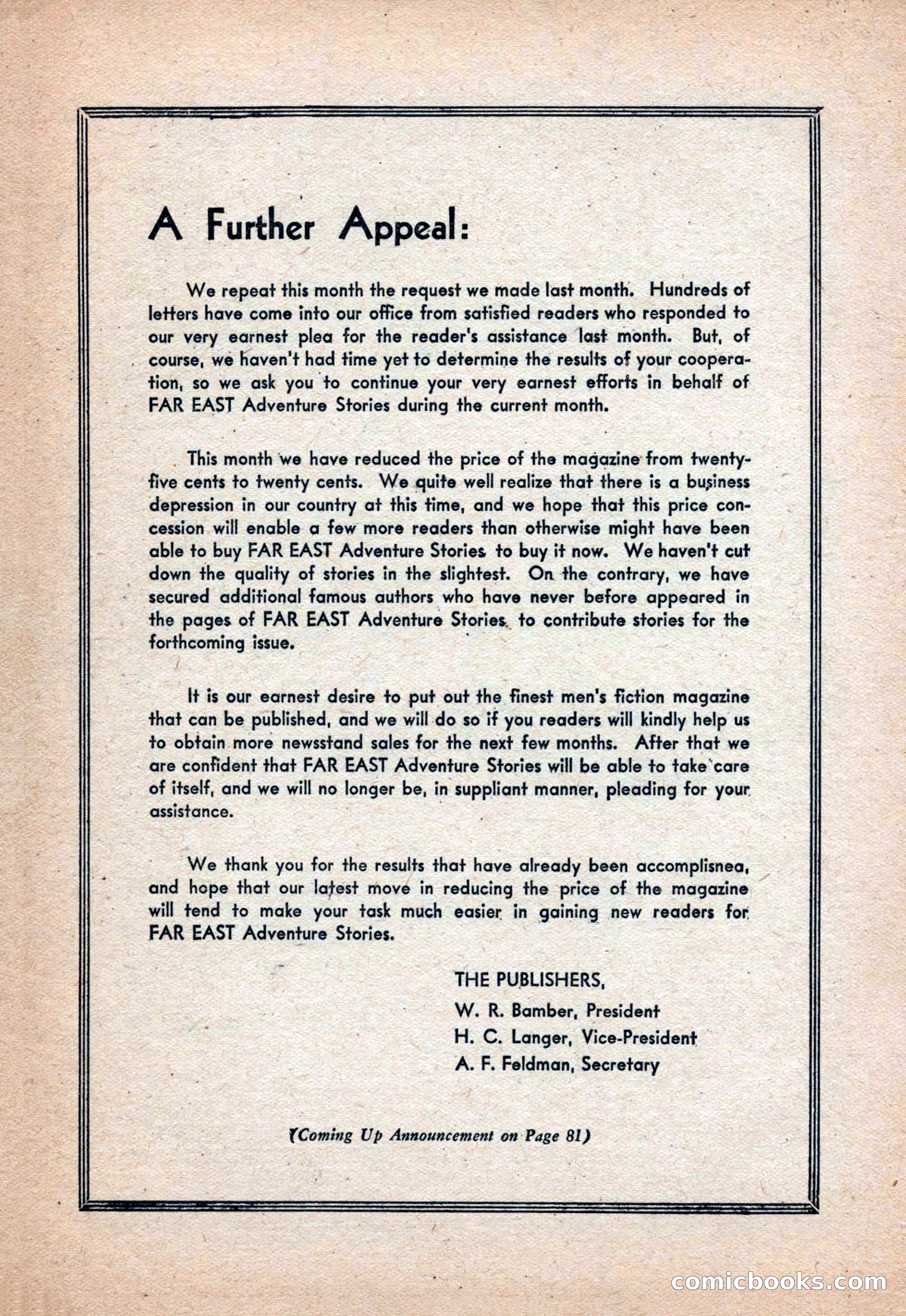 Far East Adventure Stories, March 1931 — page 8 of 132