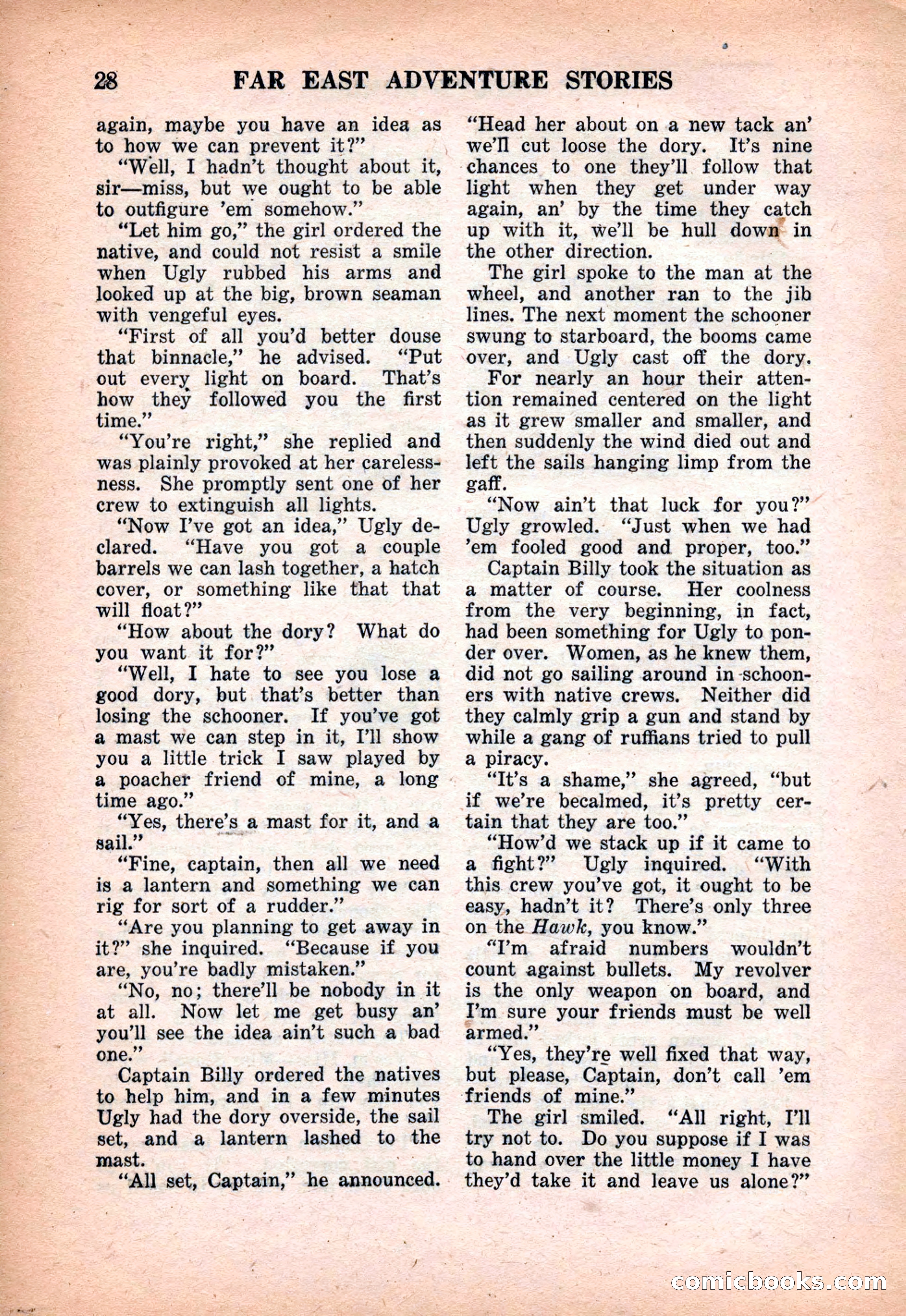 Far East Adventure Stories, March 1931 — page 30 of 132