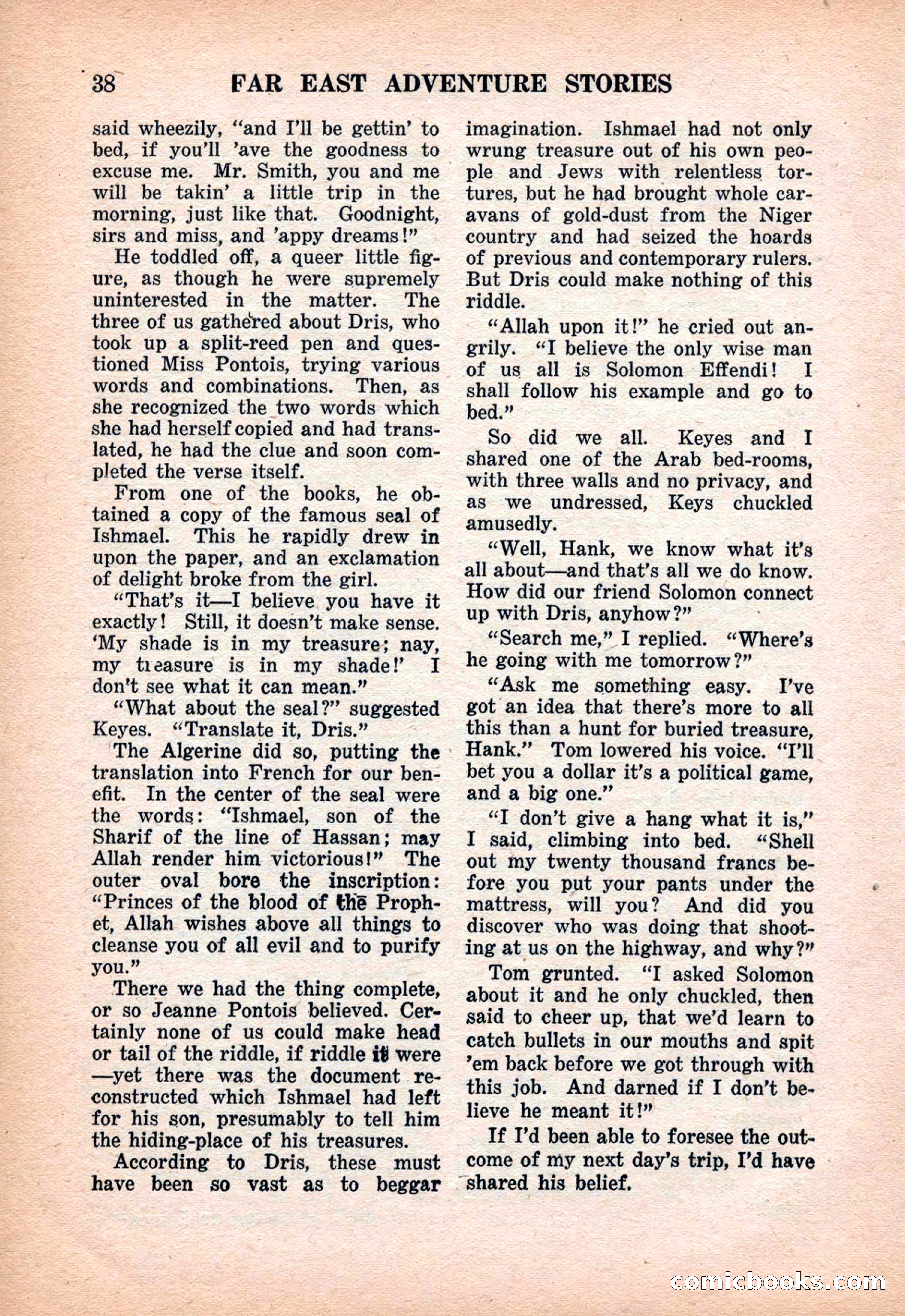 Far East Adventure Stories, March 1931 — page 40 of 132