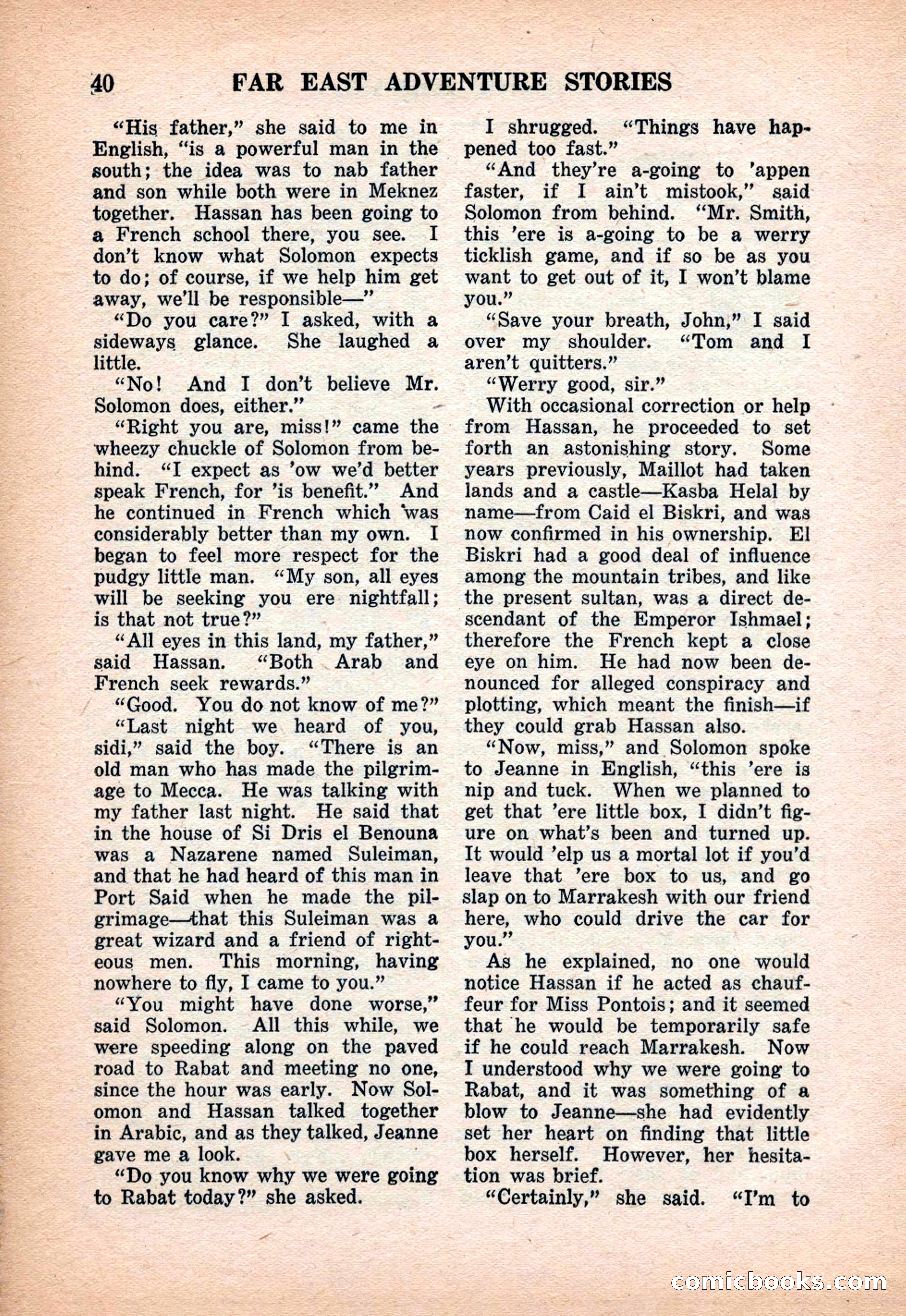 Far East Adventure Stories, March 1931 — page 42 of 132
