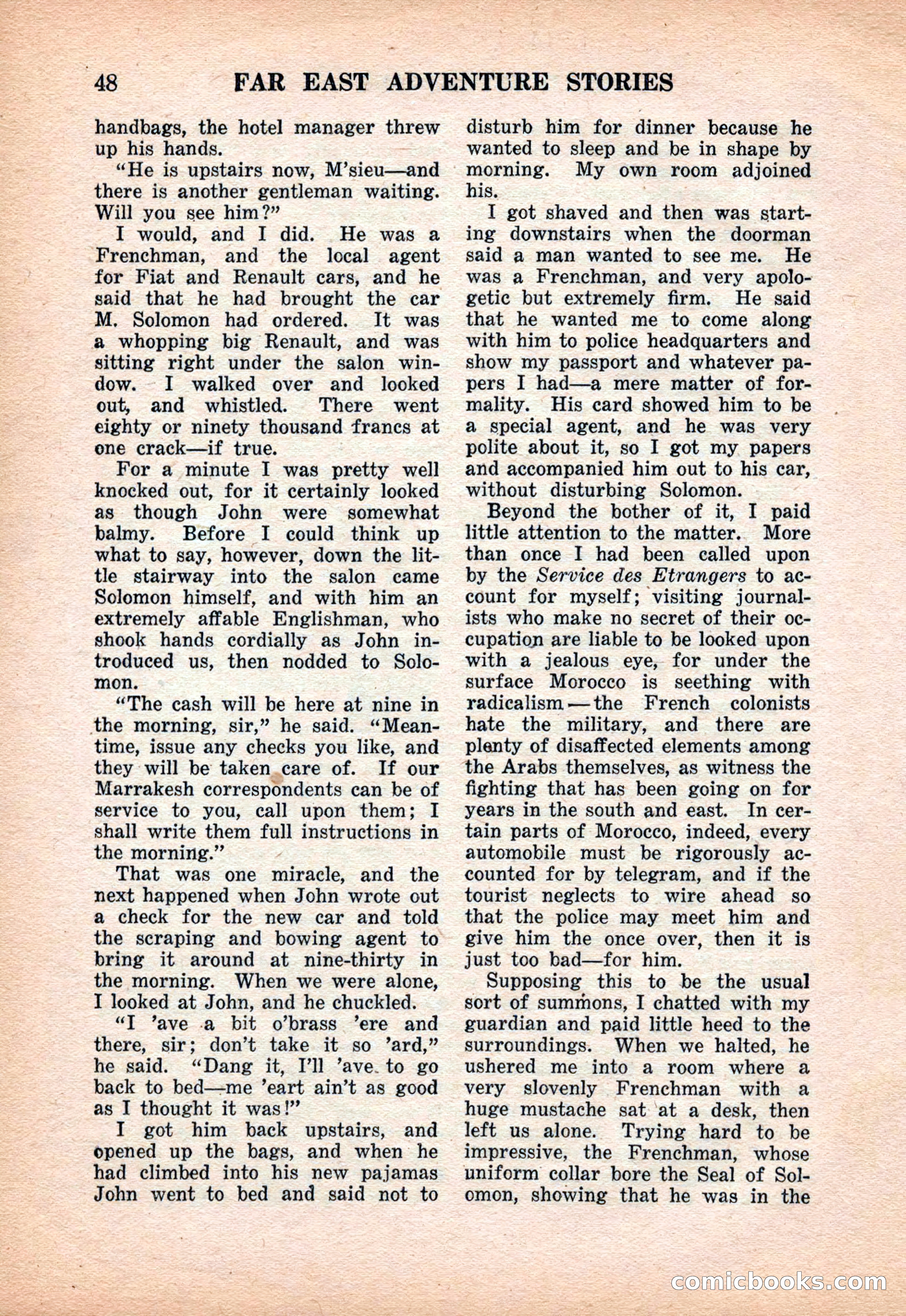 Far East Adventure Stories, March 1931 — page 50 of 132