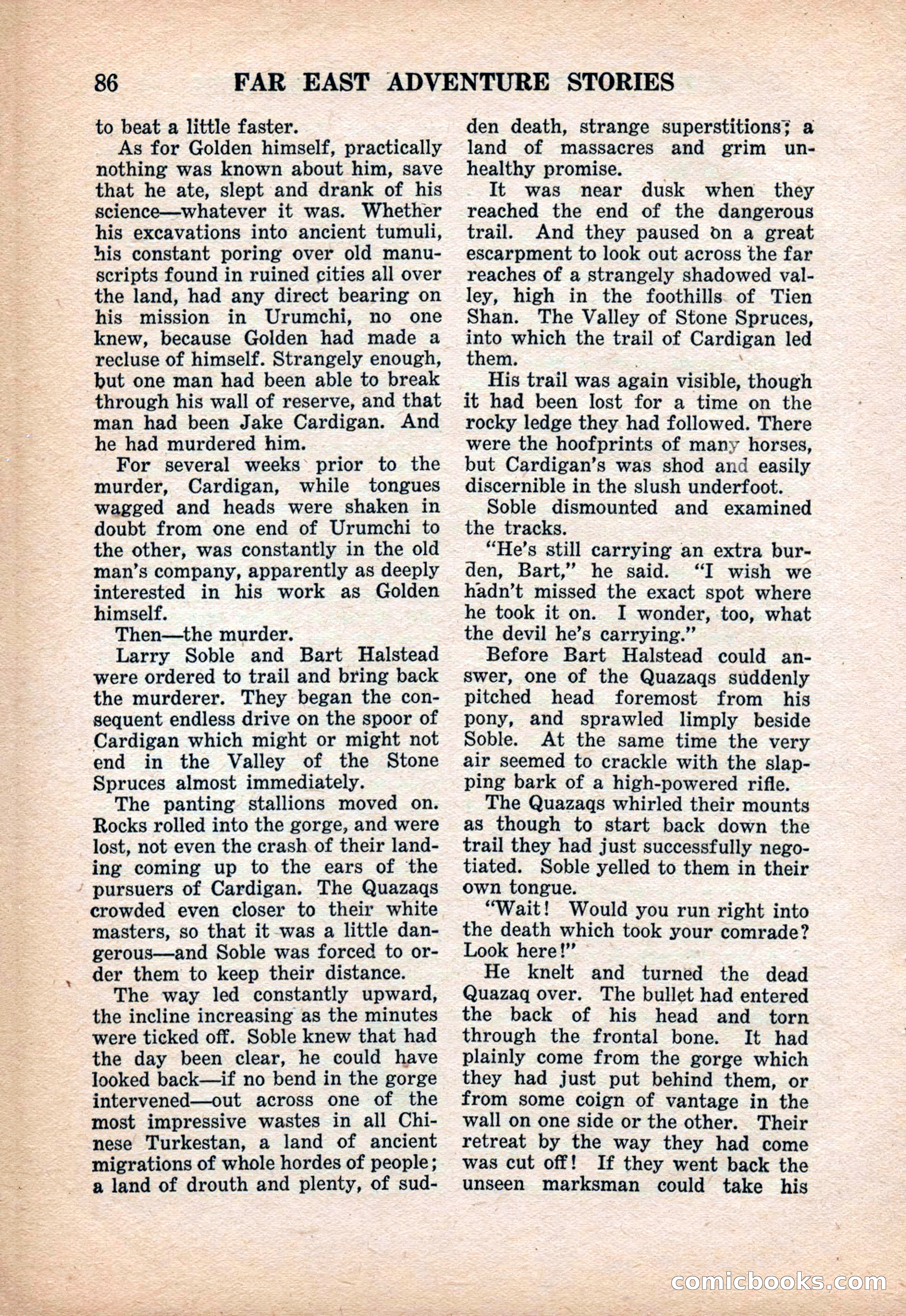 Far East Adventure Stories, March 1931 — page 88 of 132