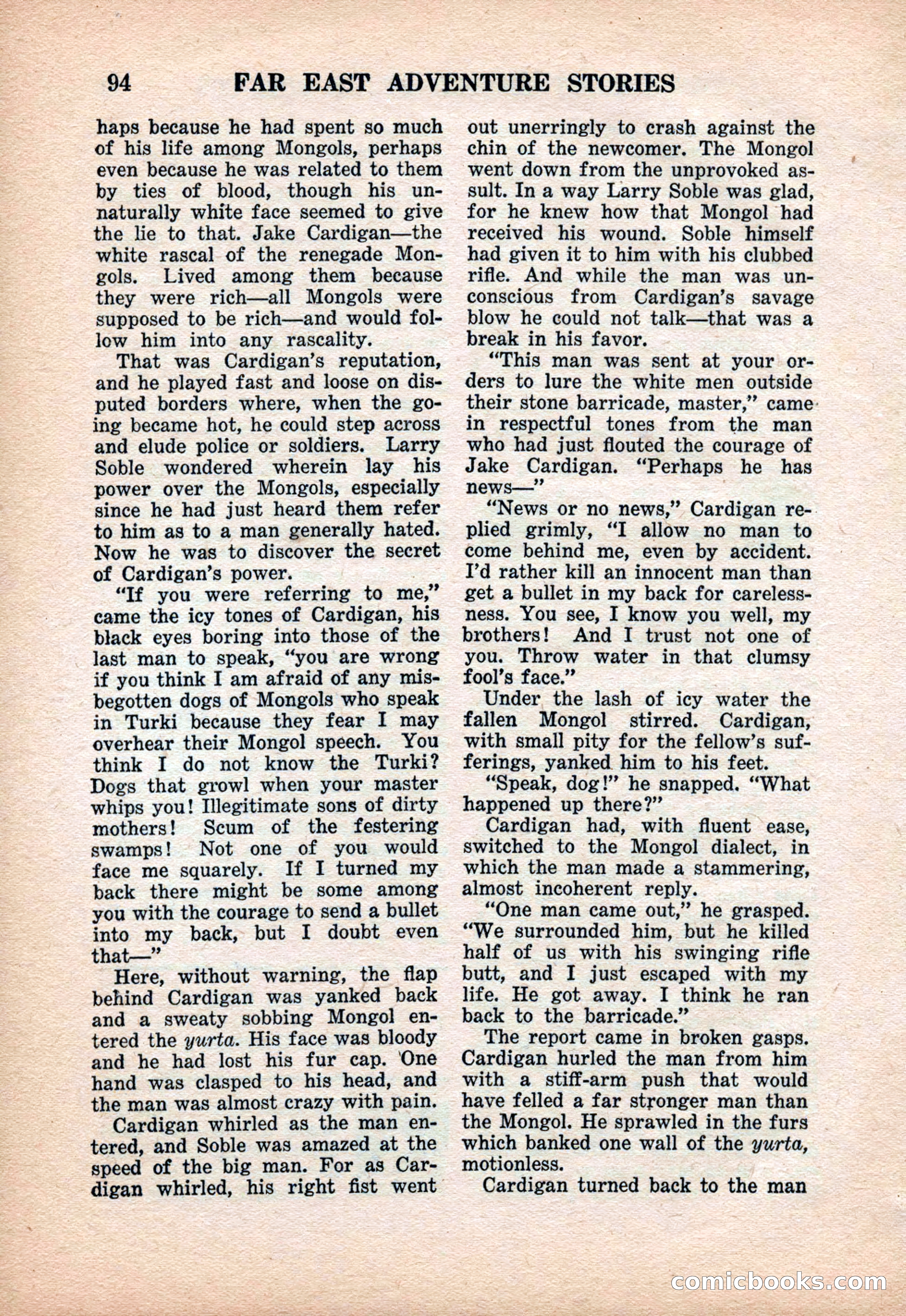 Far East Adventure Stories, March 1931 — page 96 of 132