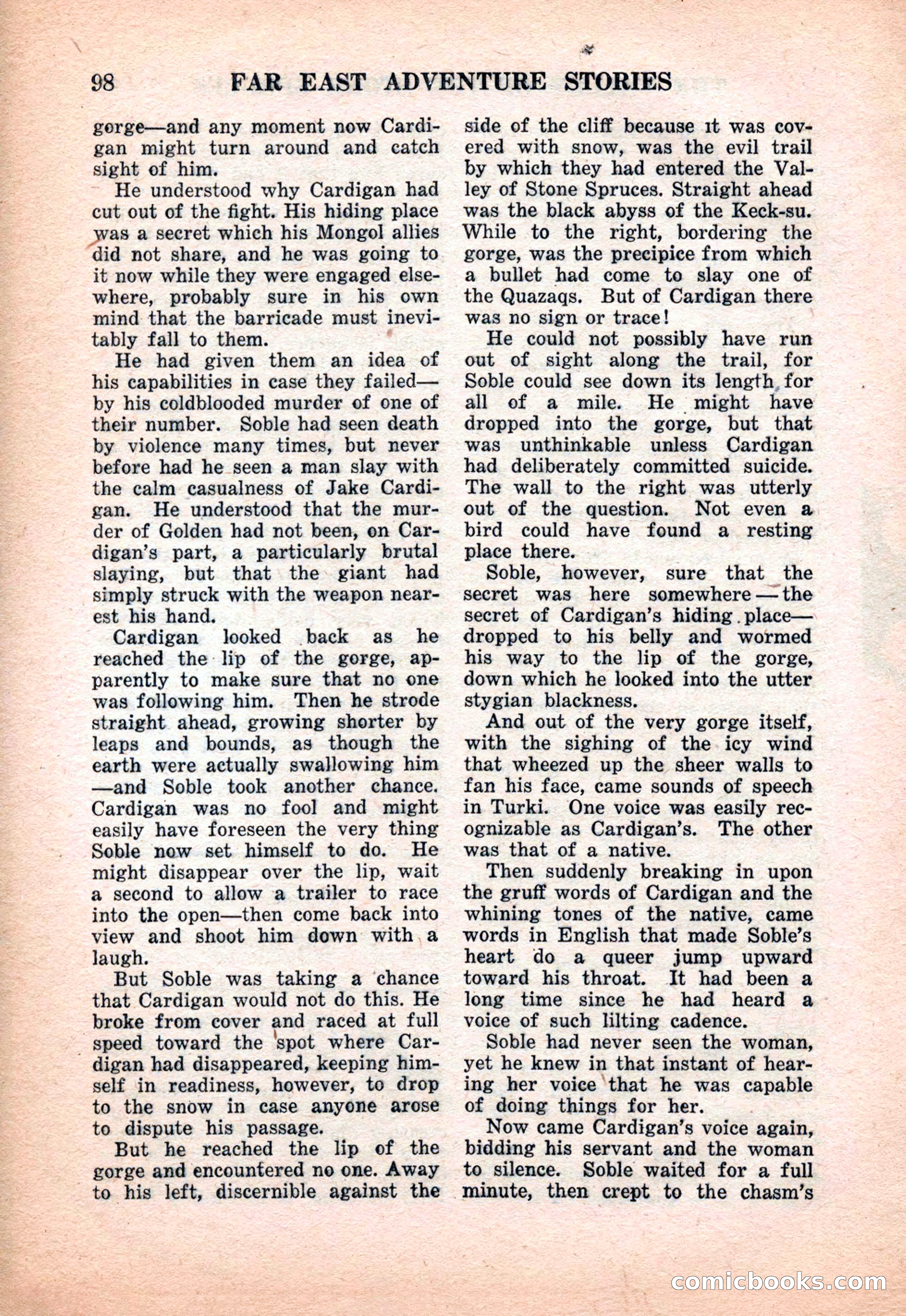 Far East Adventure Stories, March 1931 — page 100 of 132