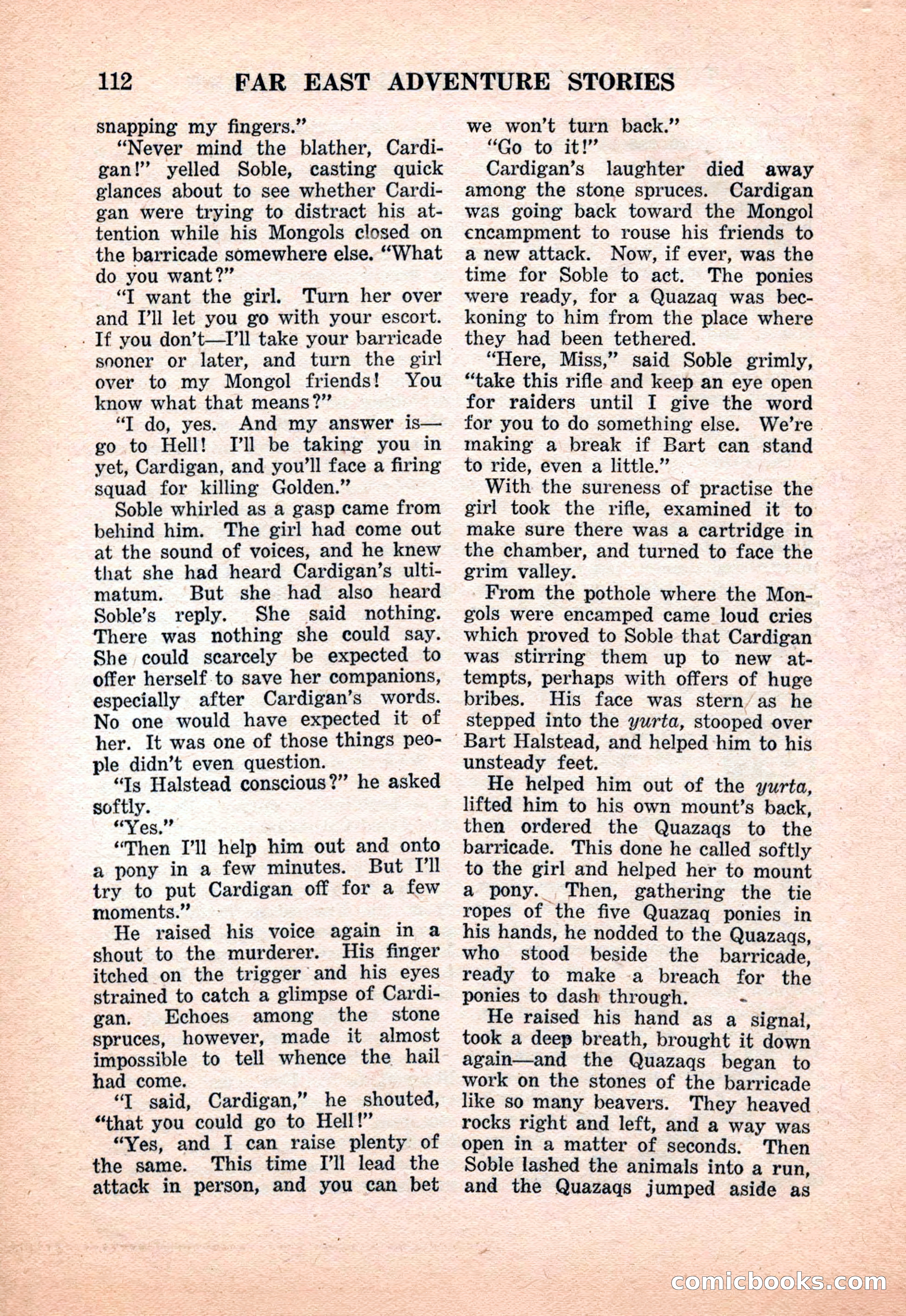 Far East Adventure Stories, March 1931 — page 114 of 132