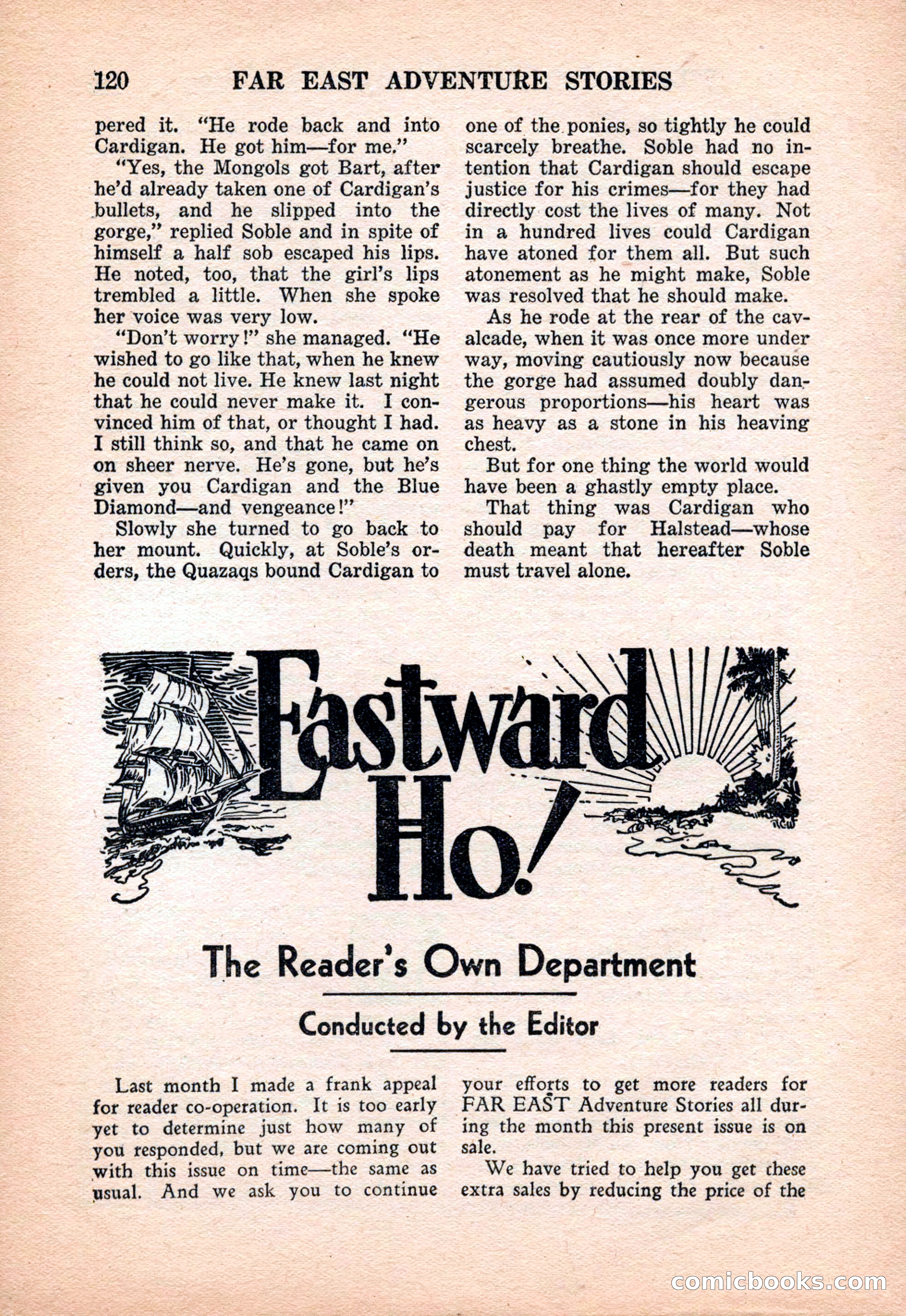 Far East Adventure Stories, March 1931 — page 122 of 132