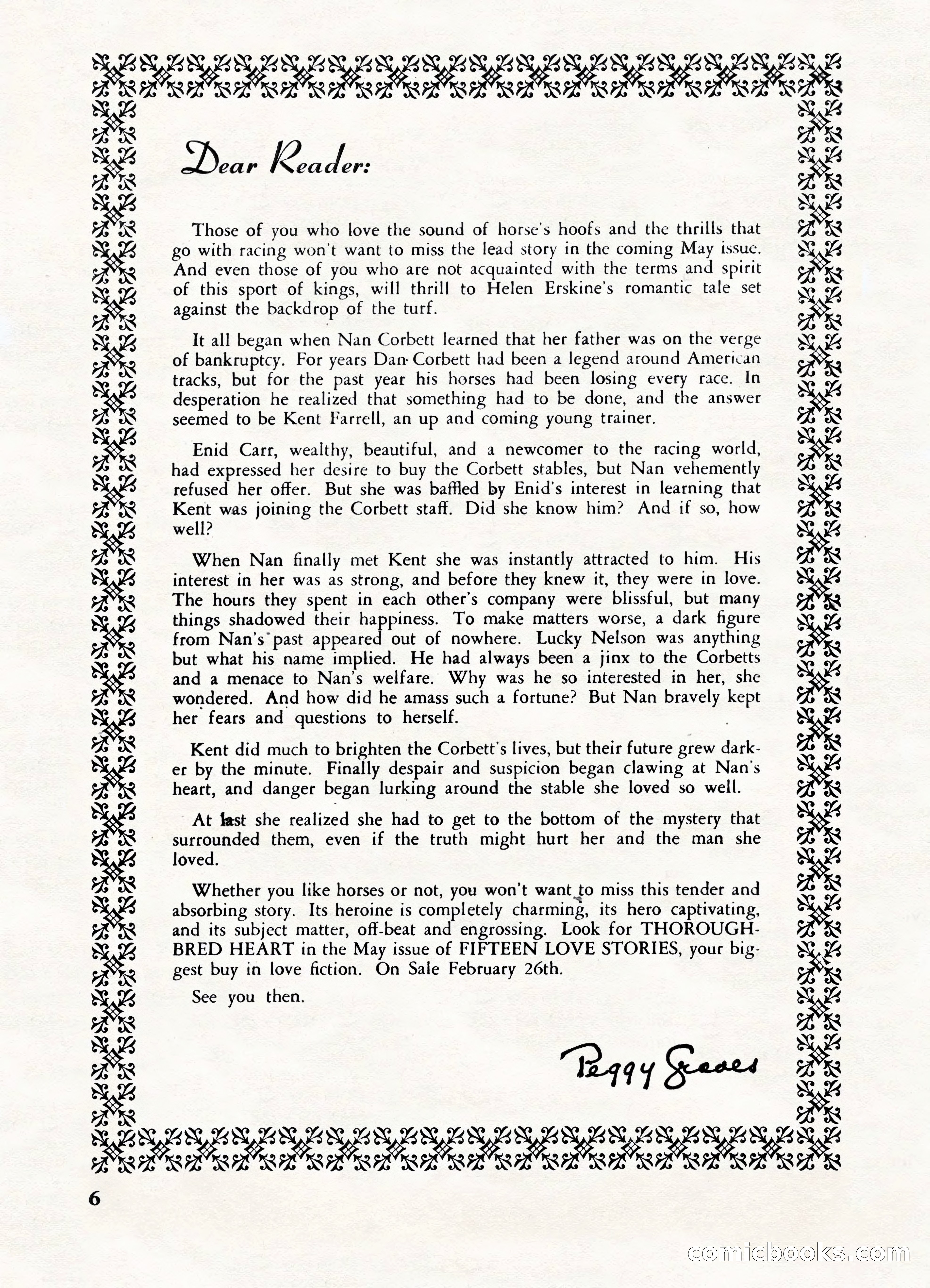 Fifteen Love Stories, March 1954 — page 6 of 116