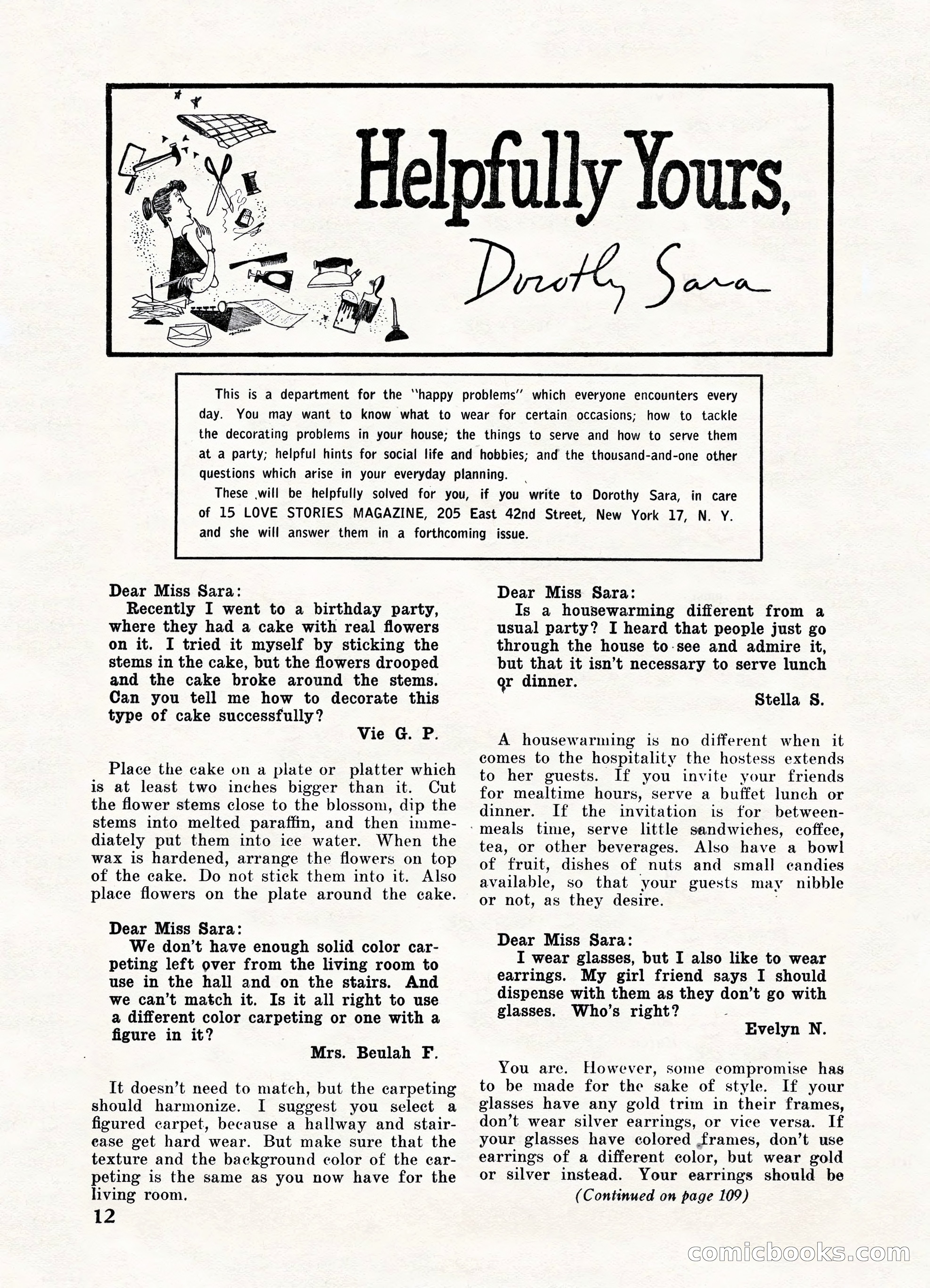 Fifteen Love Stories, March 1954 — page 12 of 116