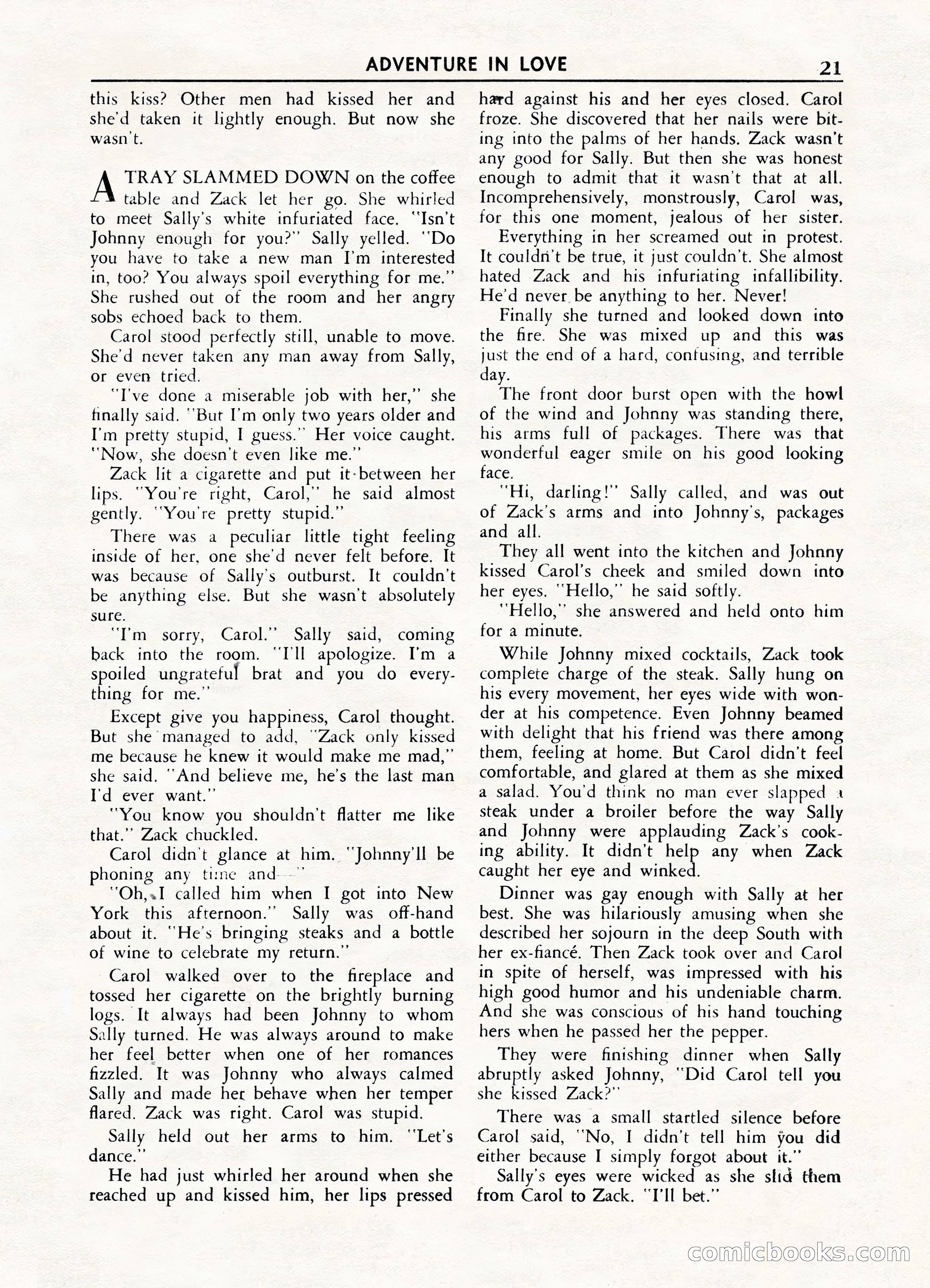 Fifteen Love Stories, March 1954 — page 21 of 116