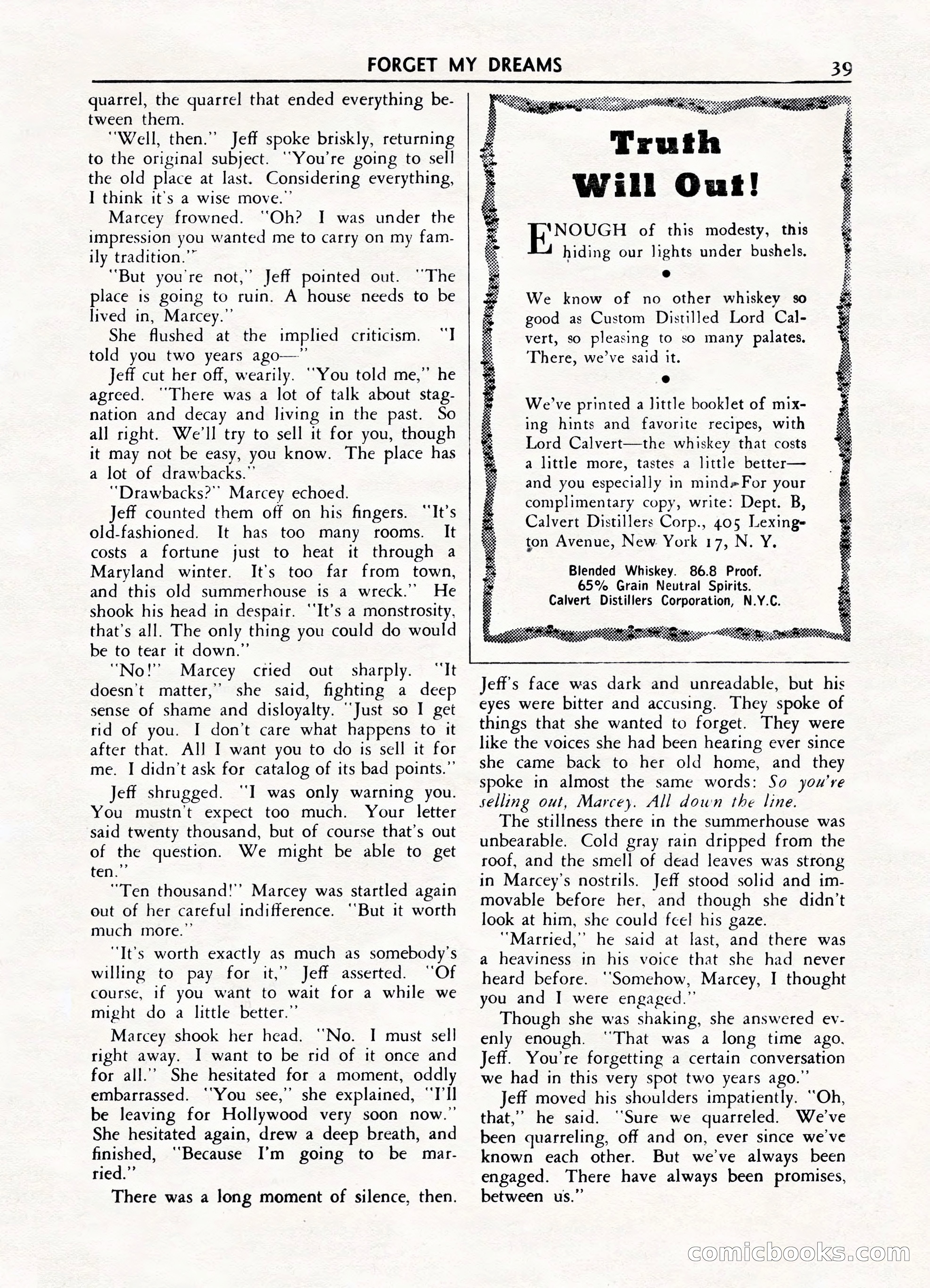 Fifteen Love Stories, March 1954 — page 39 of 116