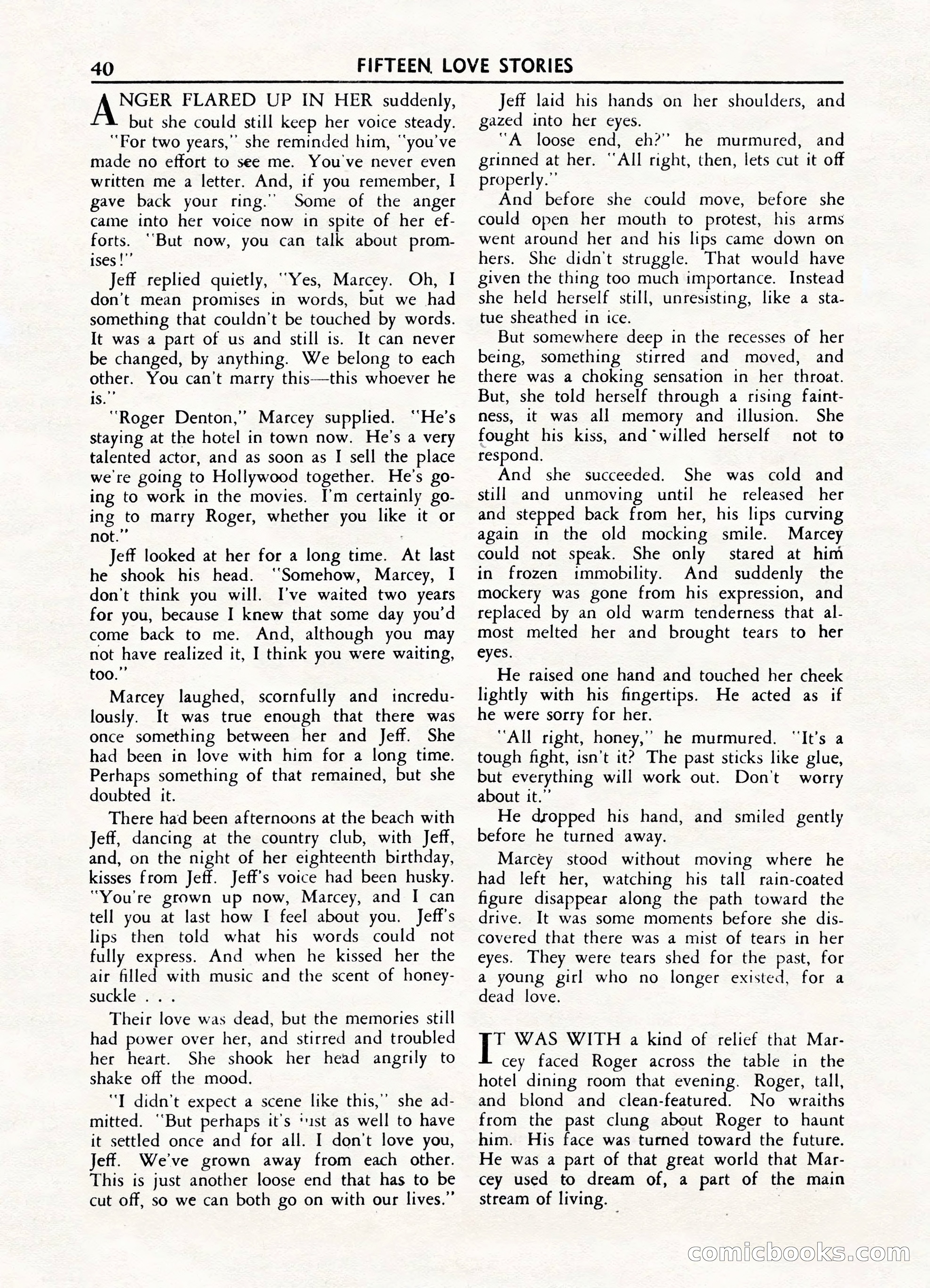 Fifteen Love Stories, March 1954 — page 40 of 116