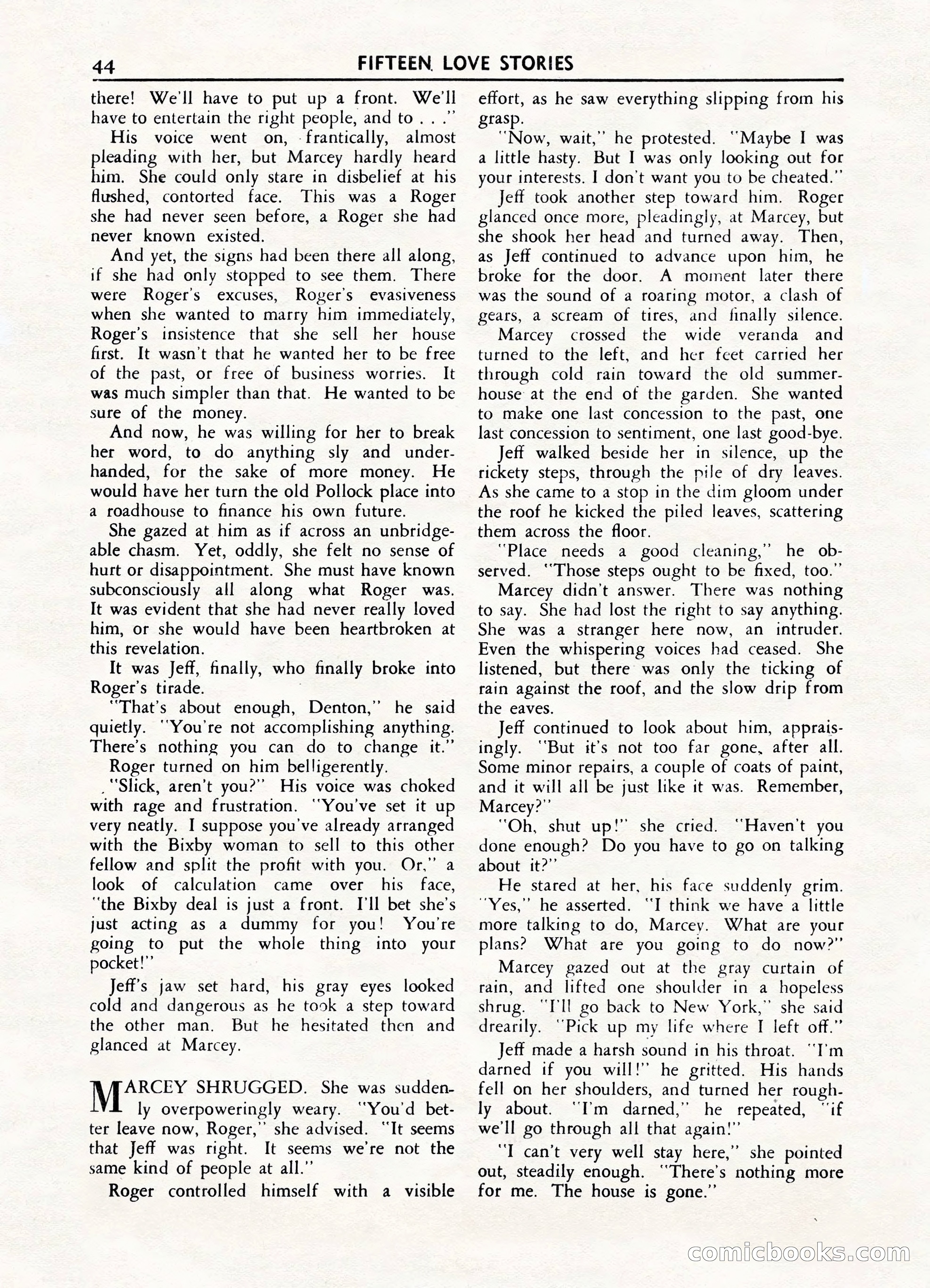 Fifteen Love Stories, March 1954 — page 44 of 116