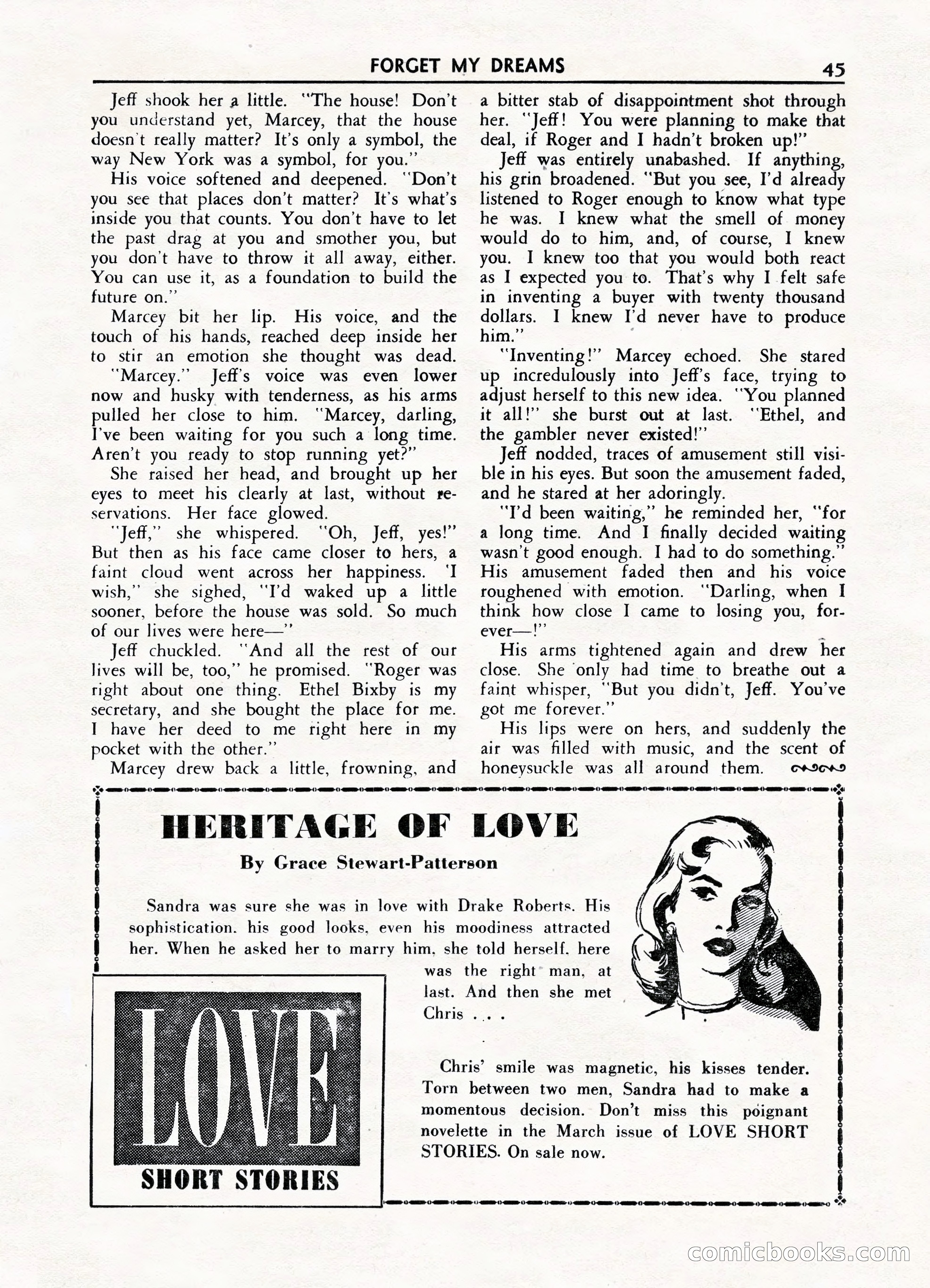 Fifteen Love Stories, March 1954 — page 45 of 116