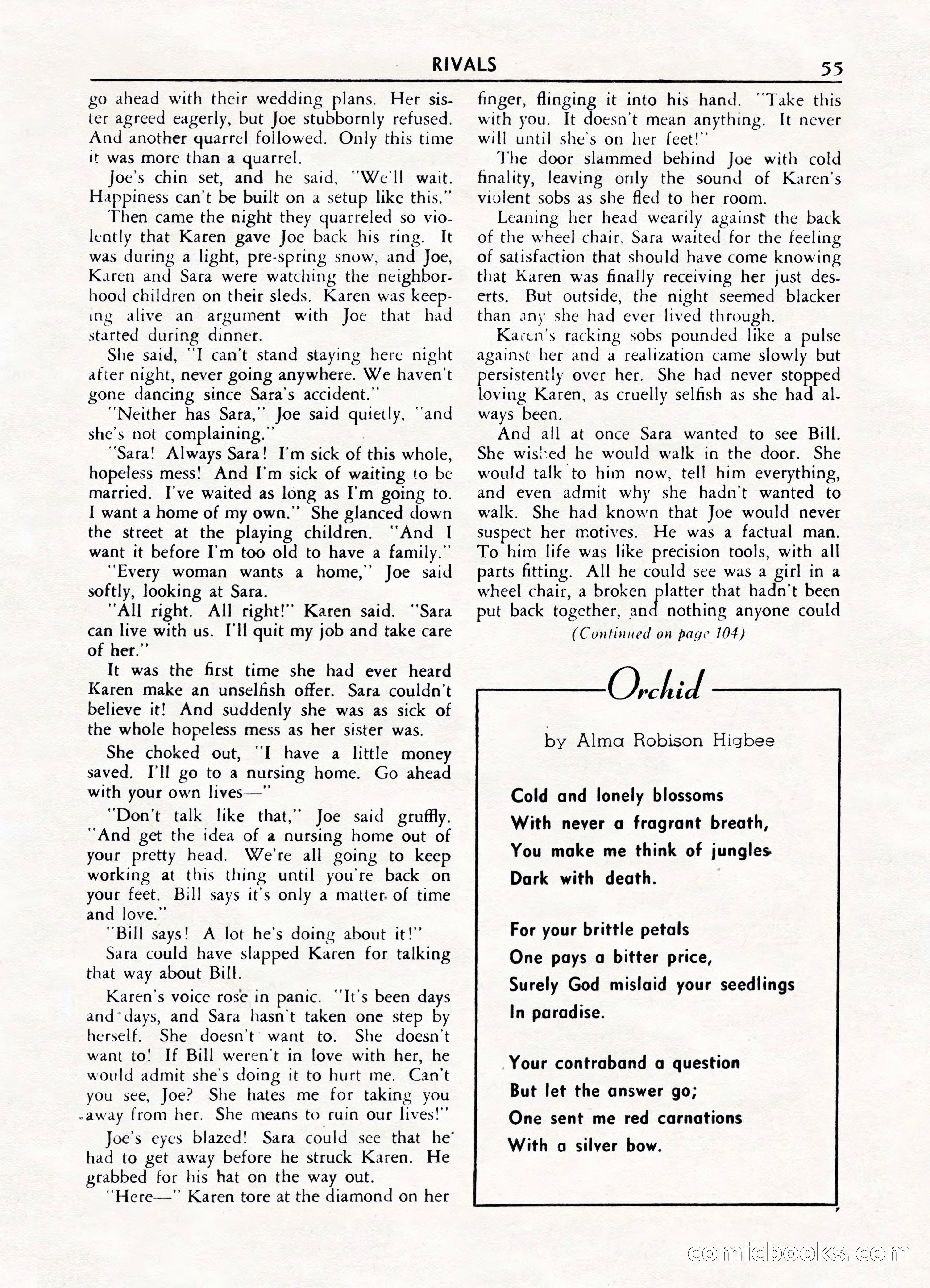 Fifteen Love Stories, March 1954 — page 55 of 116