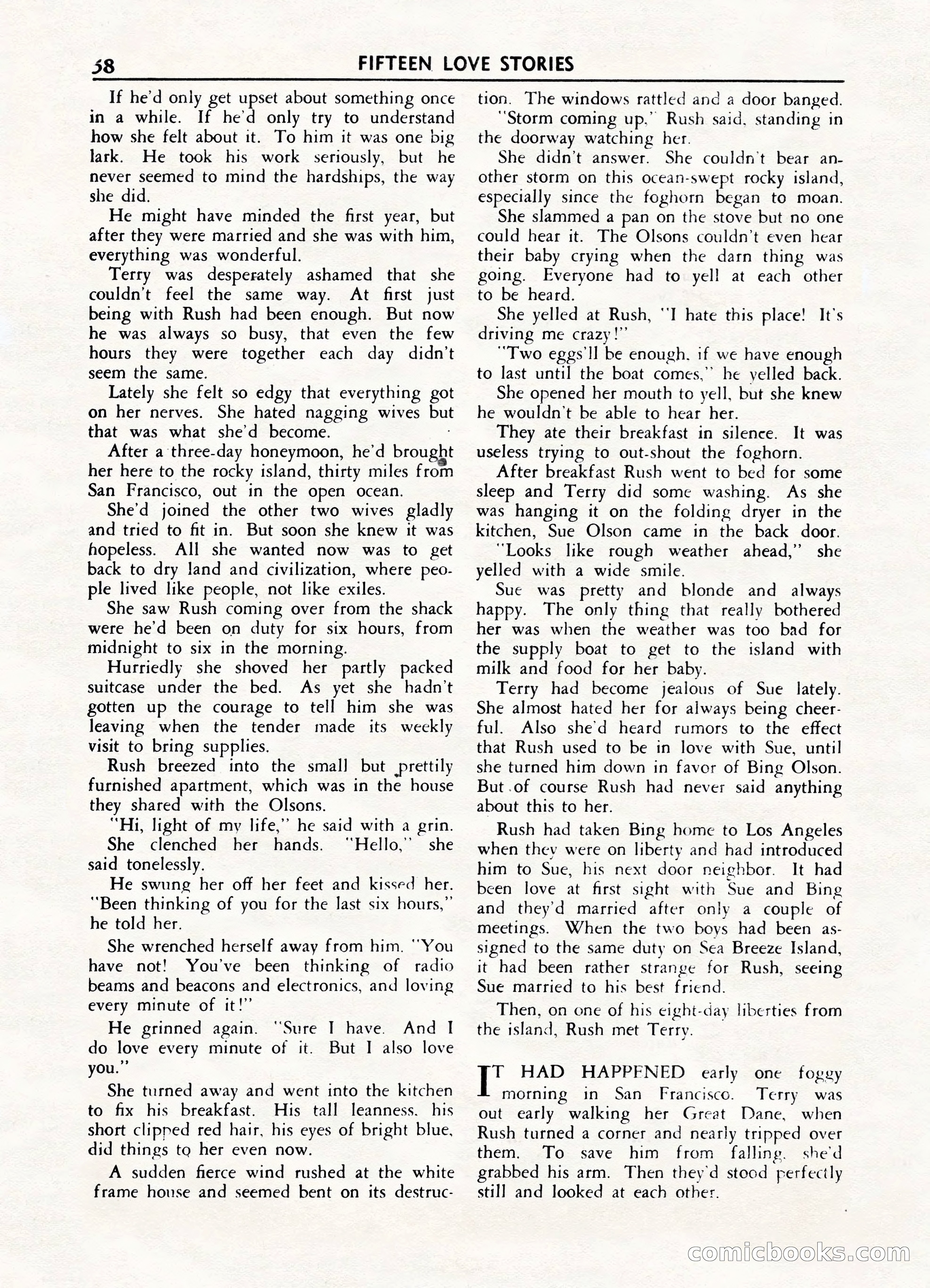Fifteen Love Stories, March 1954 — page 58 of 116