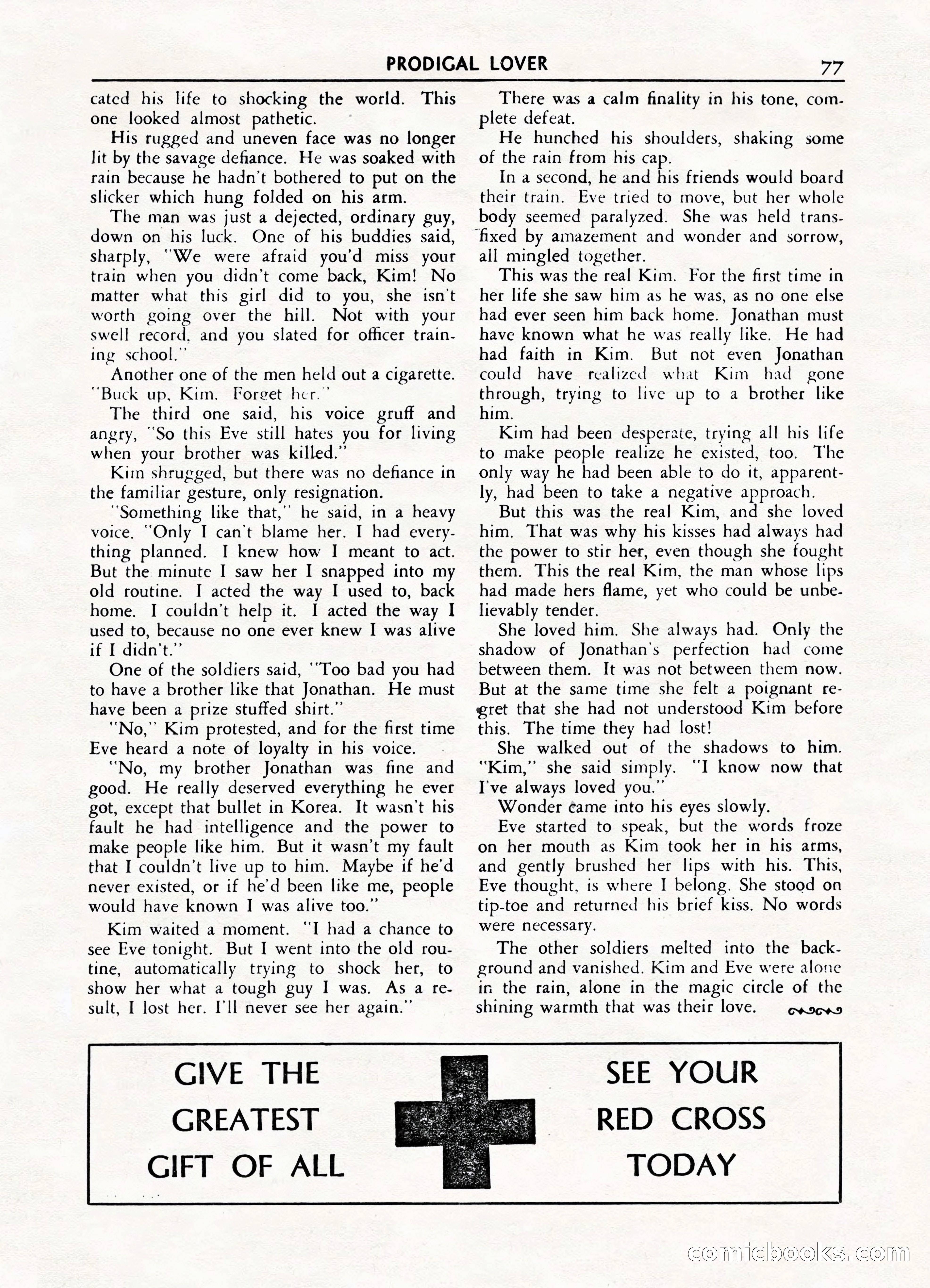 Fifteen Love Stories, March 1954 — page 77 of 116
