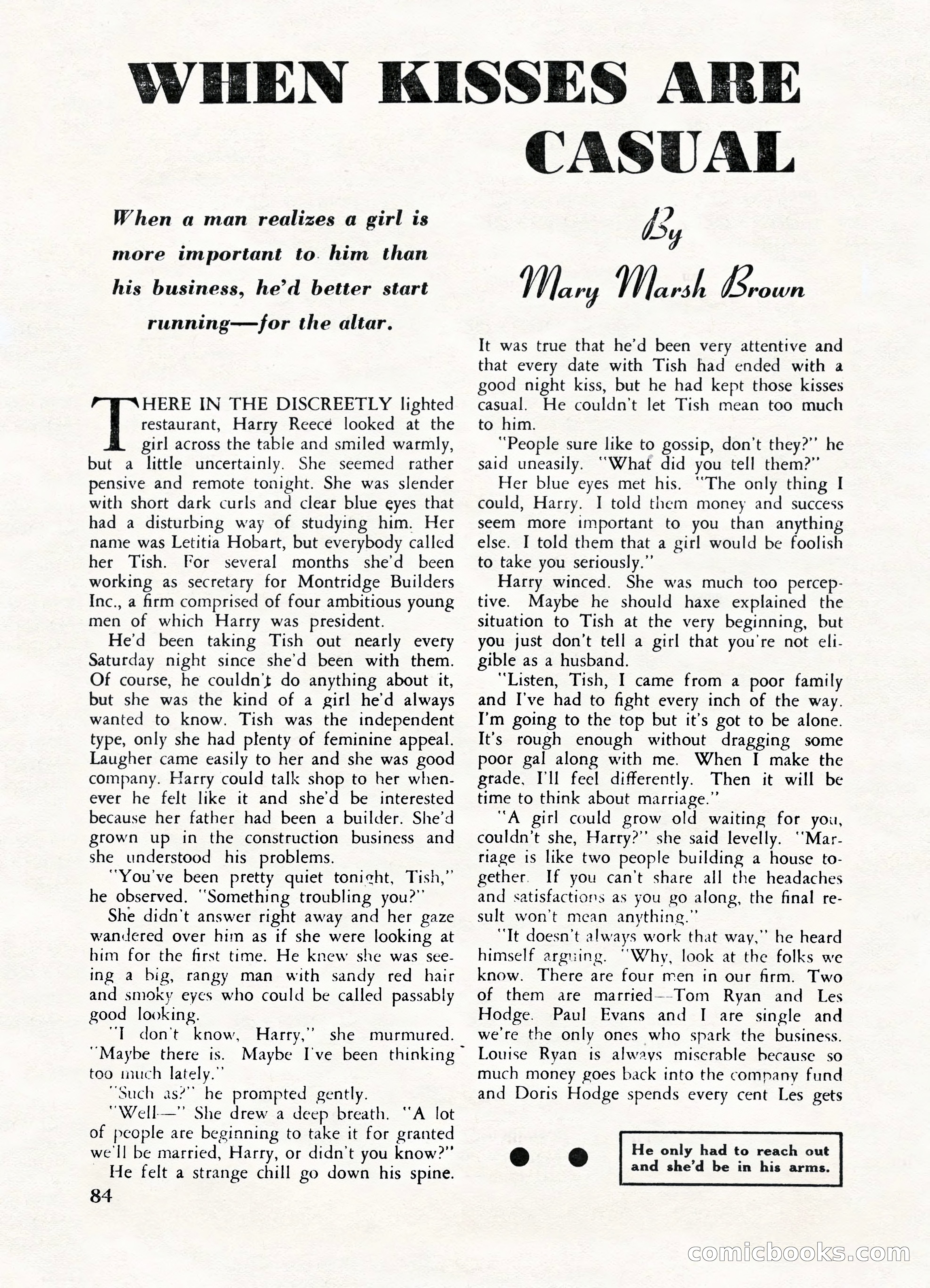 Fifteen Love Stories, March 1954 — page 84 of 116