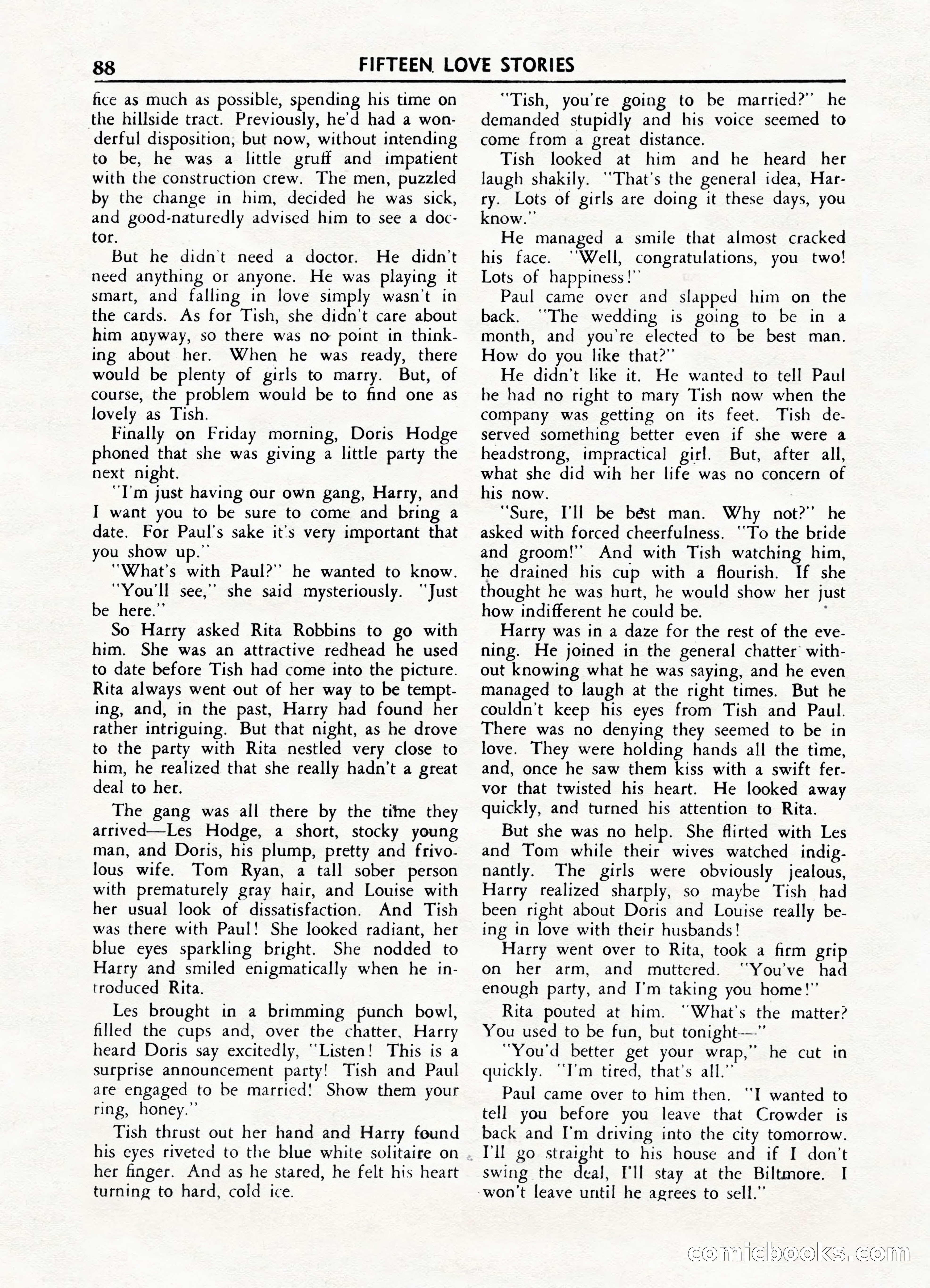 Fifteen Love Stories, March 1954 — page 88 of 116