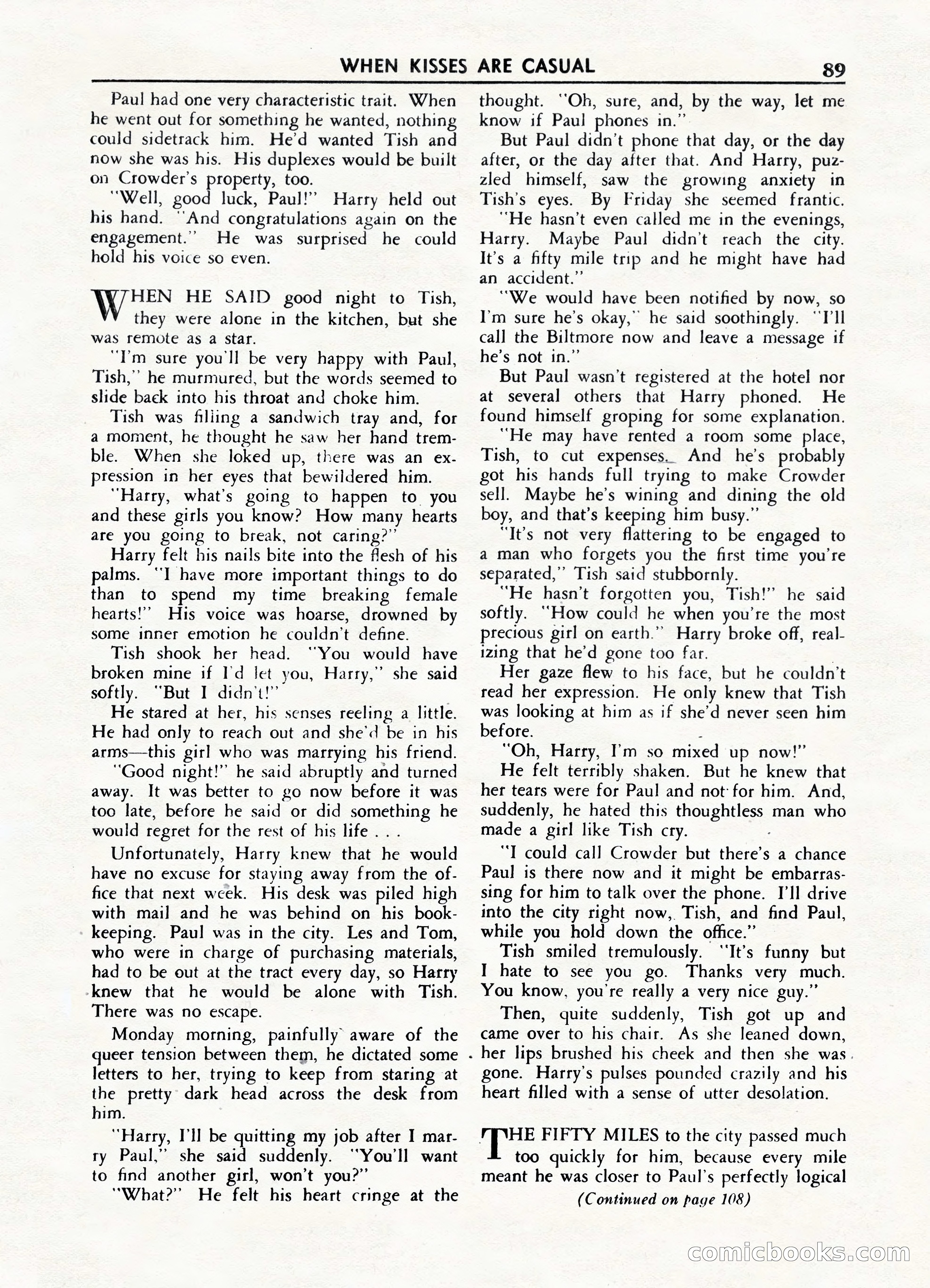 Fifteen Love Stories, March 1954 — page 89 of 116
