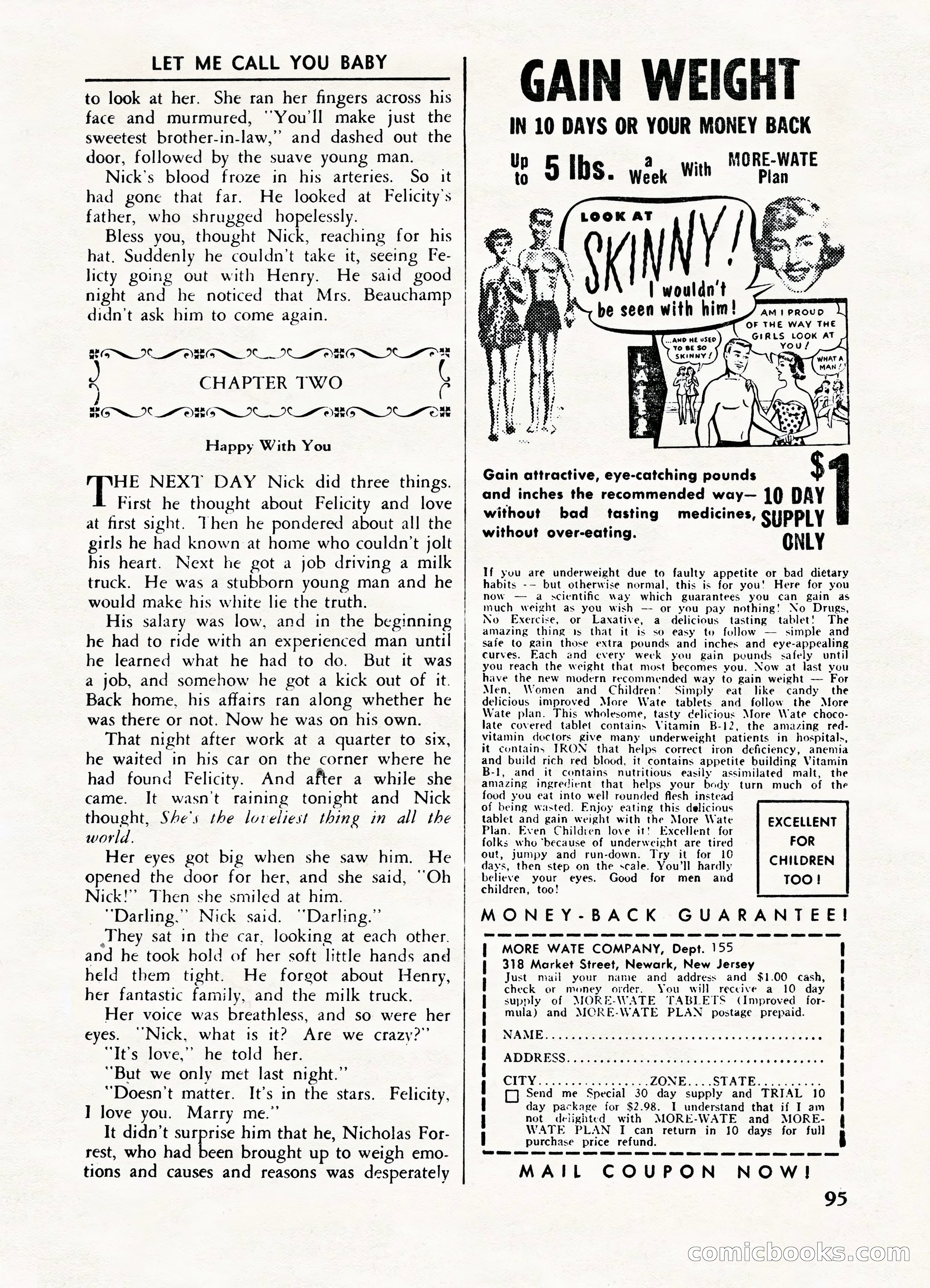 Fifteen Love Stories, March 1954 — page 95 of 116