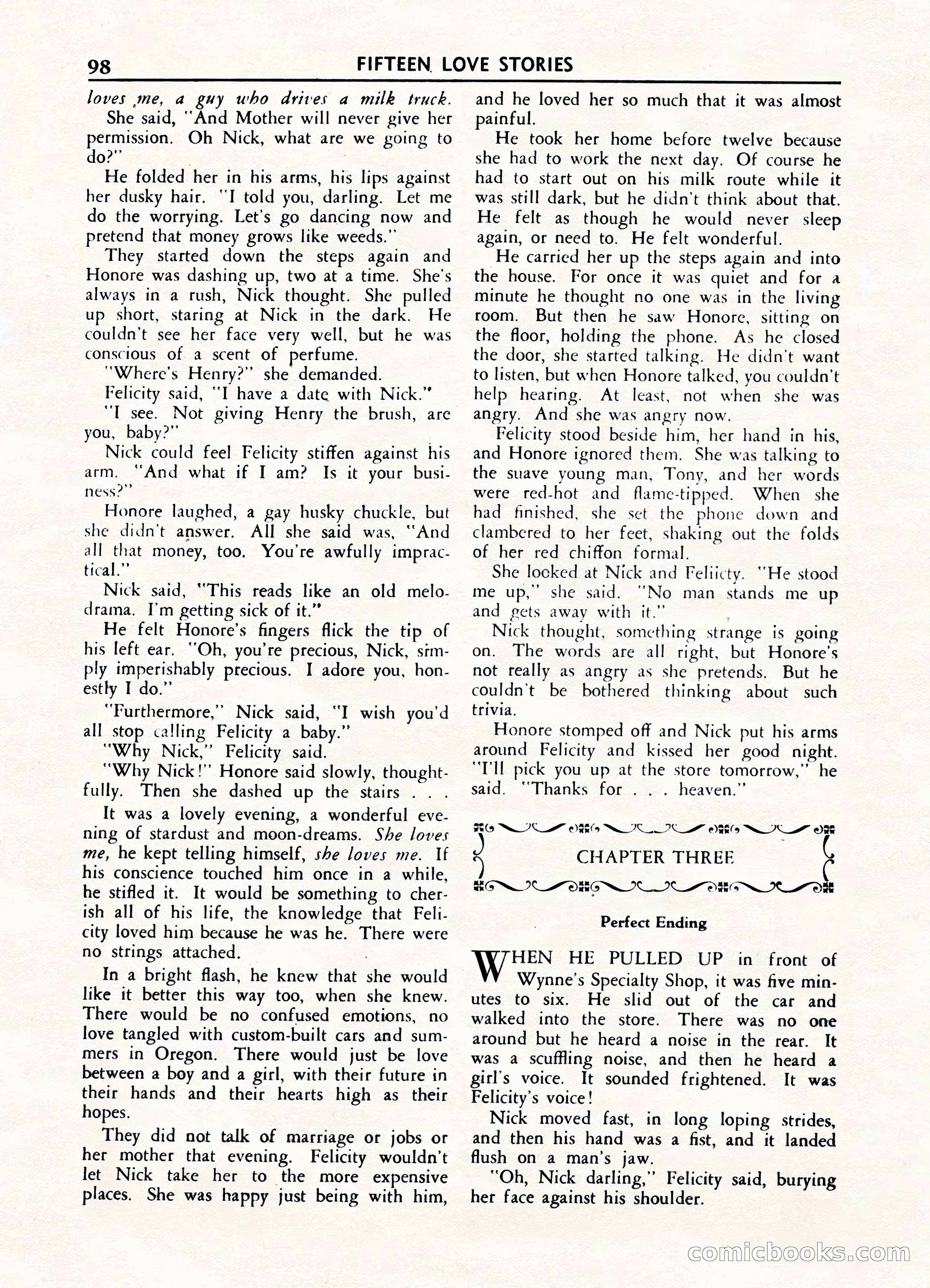 Fifteen Love Stories, March 1954 — page 98 of 116