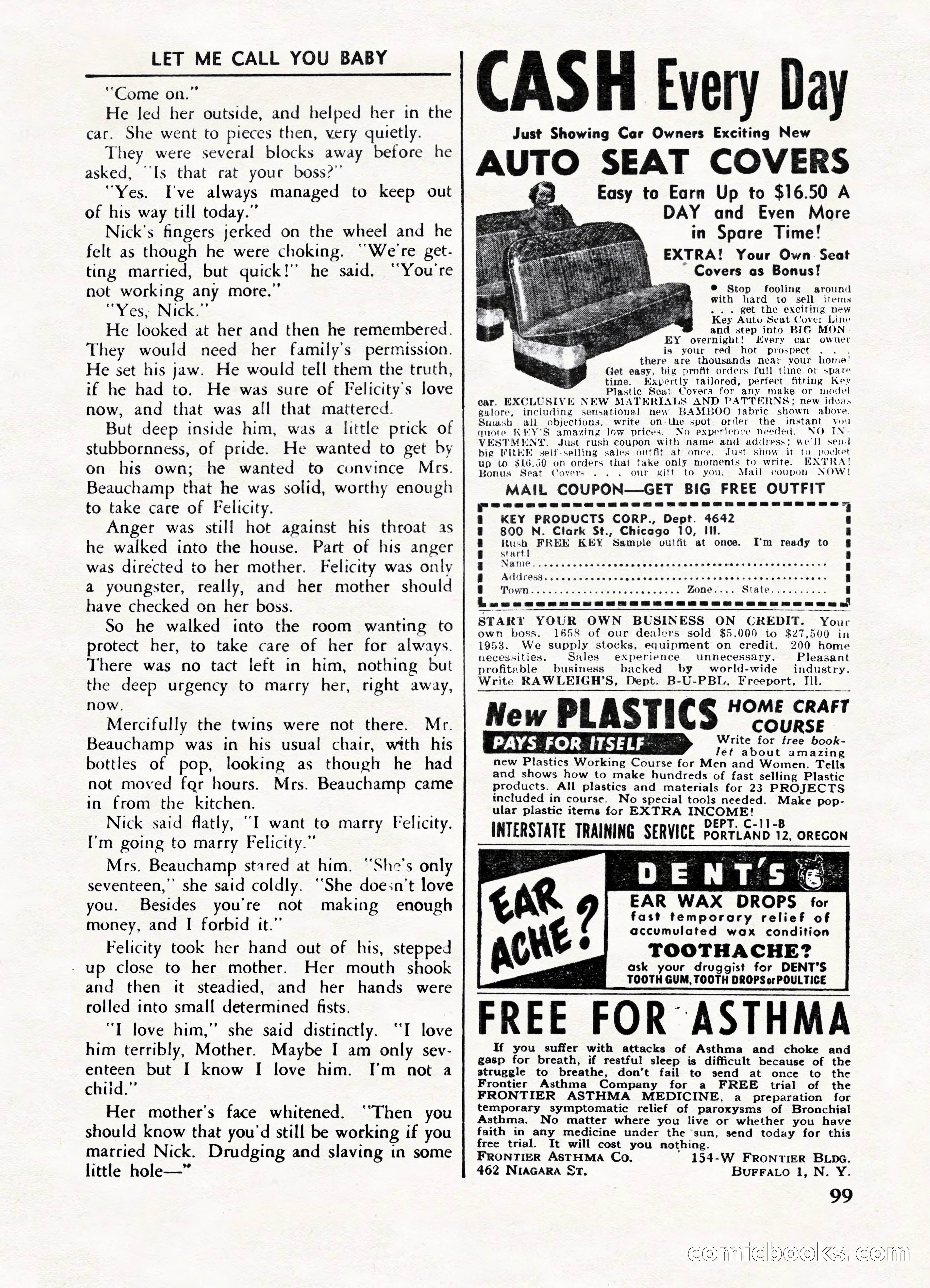 Fifteen Love Stories, March 1954 — page 99 of 116