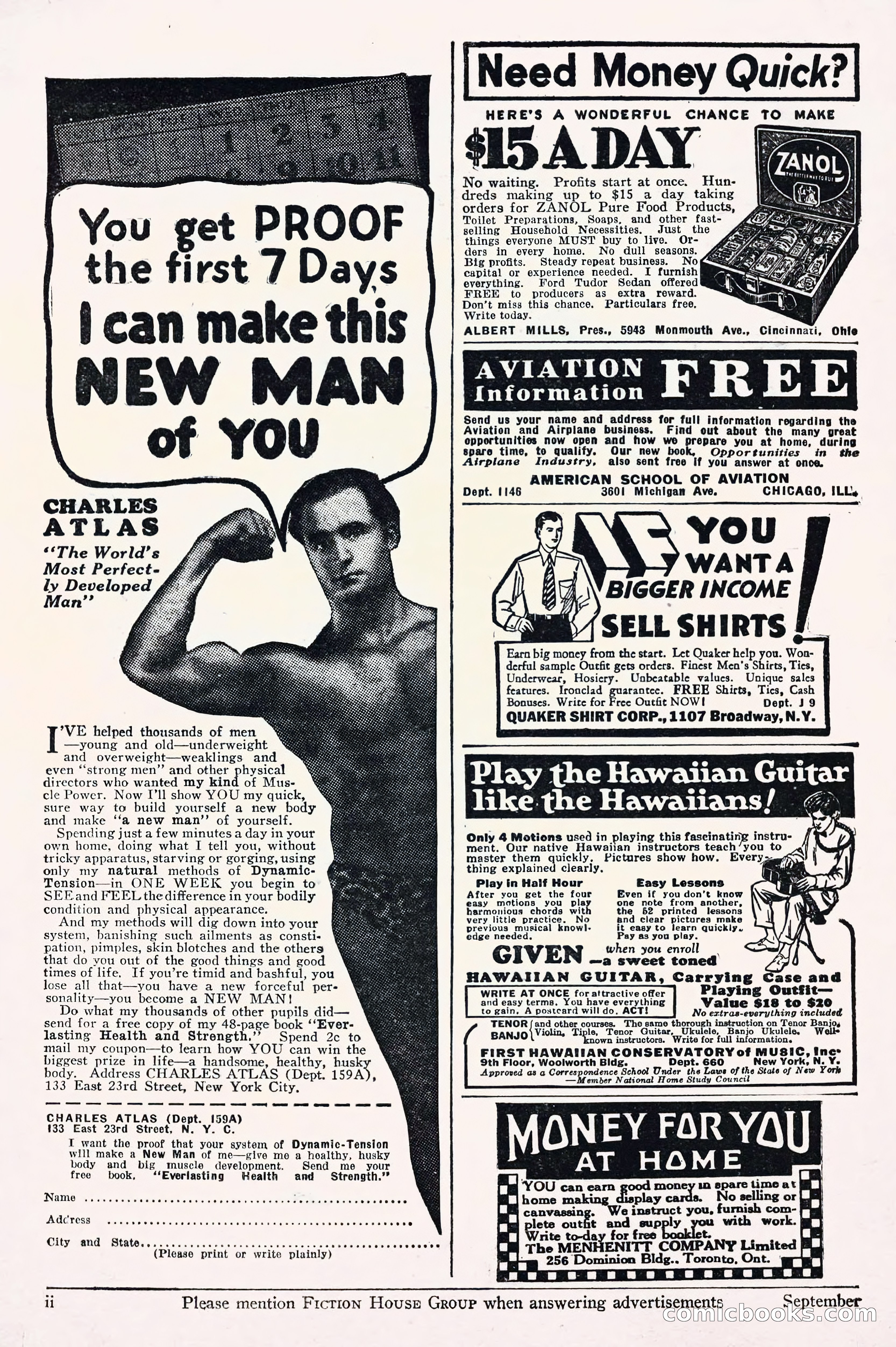 Fight Stories, September 1930 — page 4 of 133