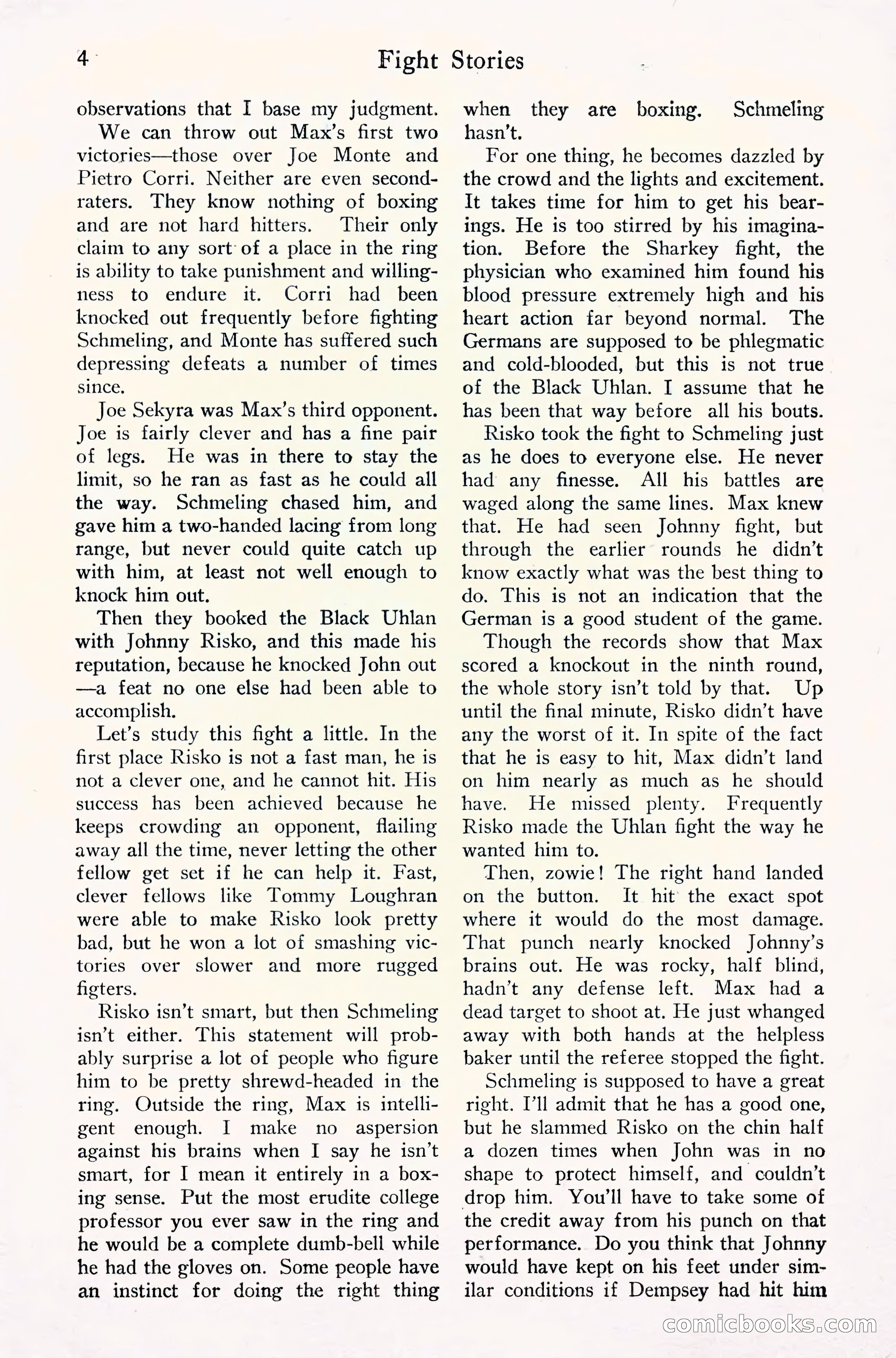 Fight Stories, September 1930 — page 6 of 133