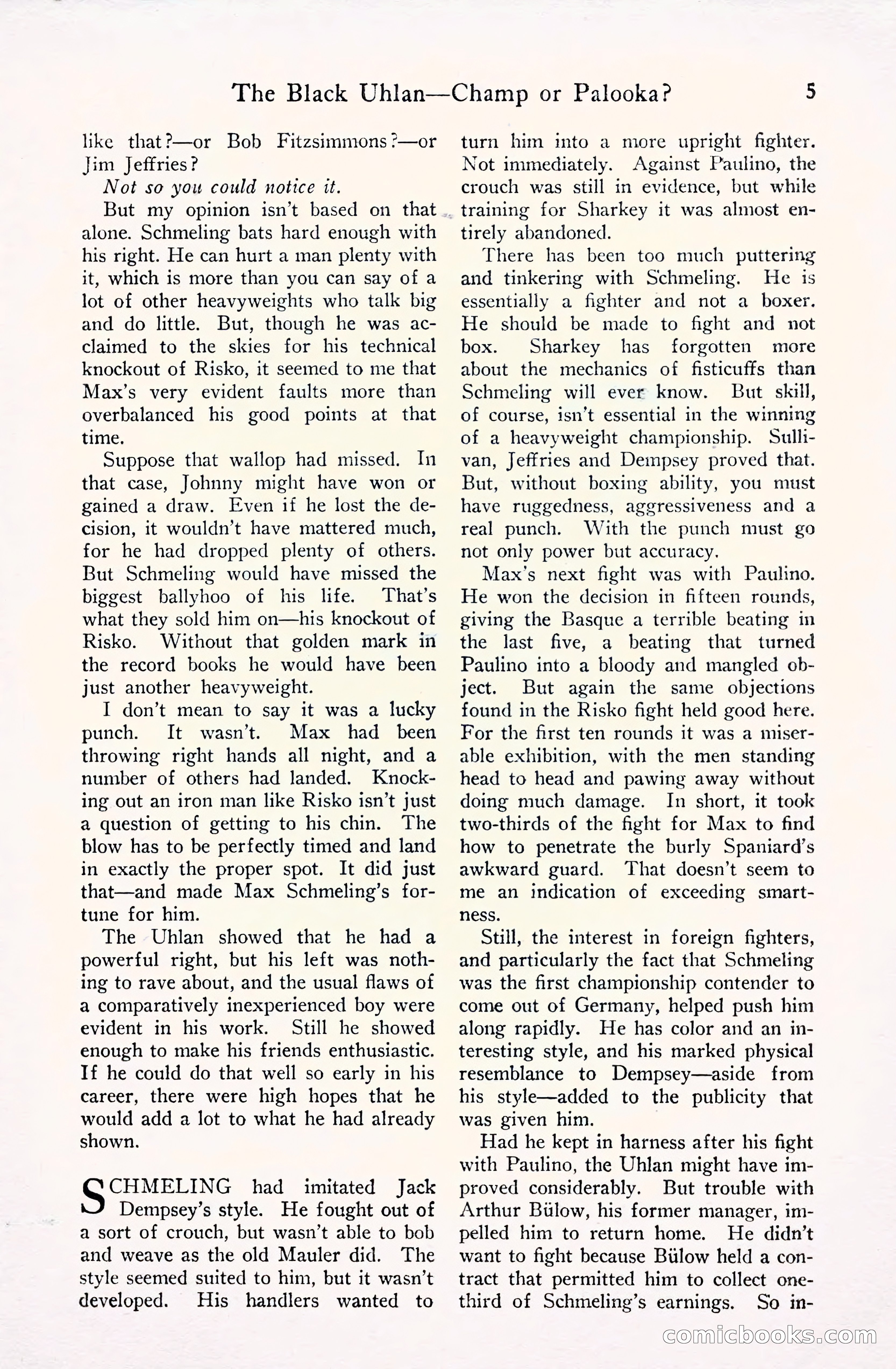 Fight Stories, September 1930 — page 7 of 133