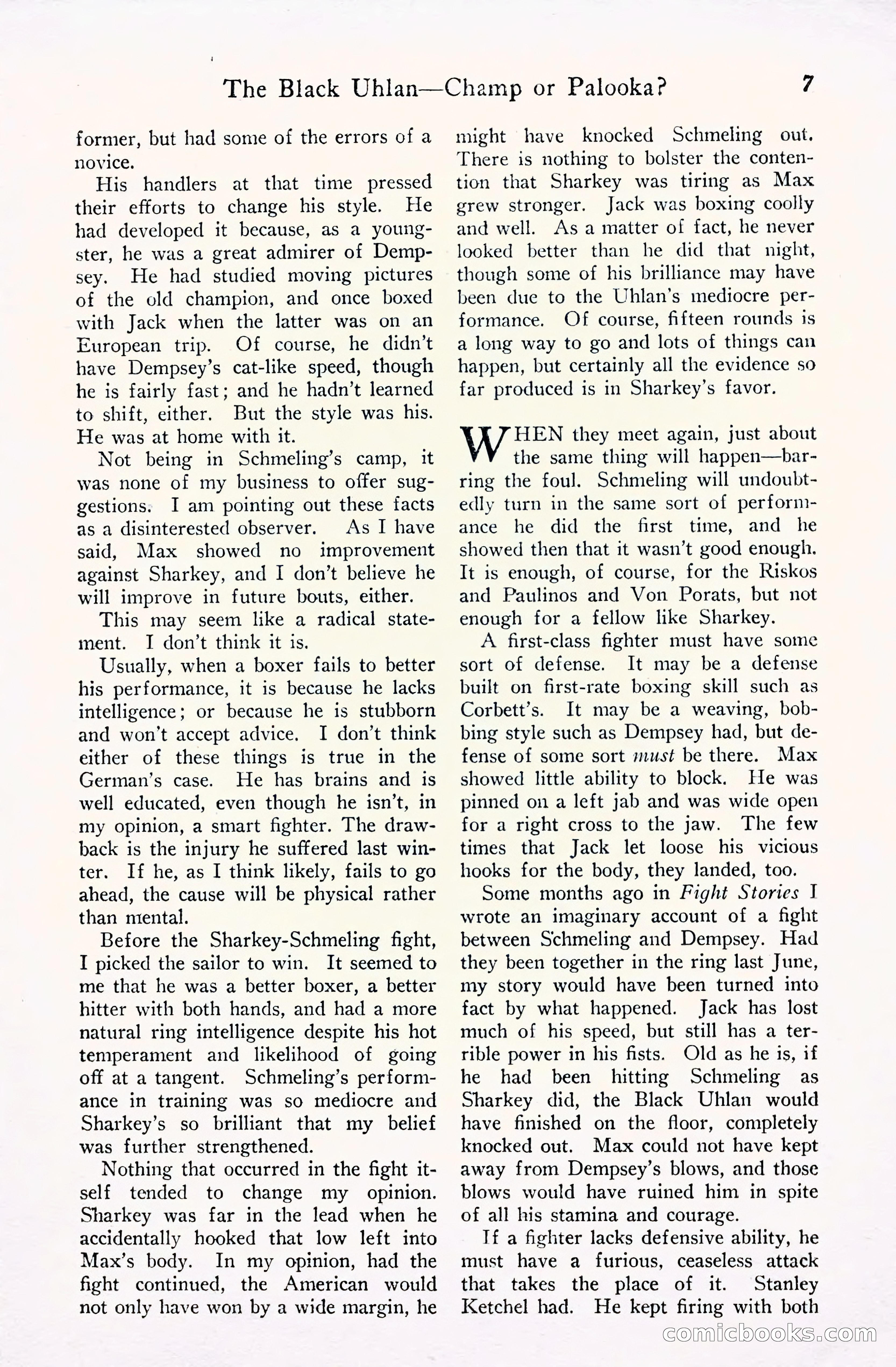 Fight Stories, September 1930 — page 9 of 133