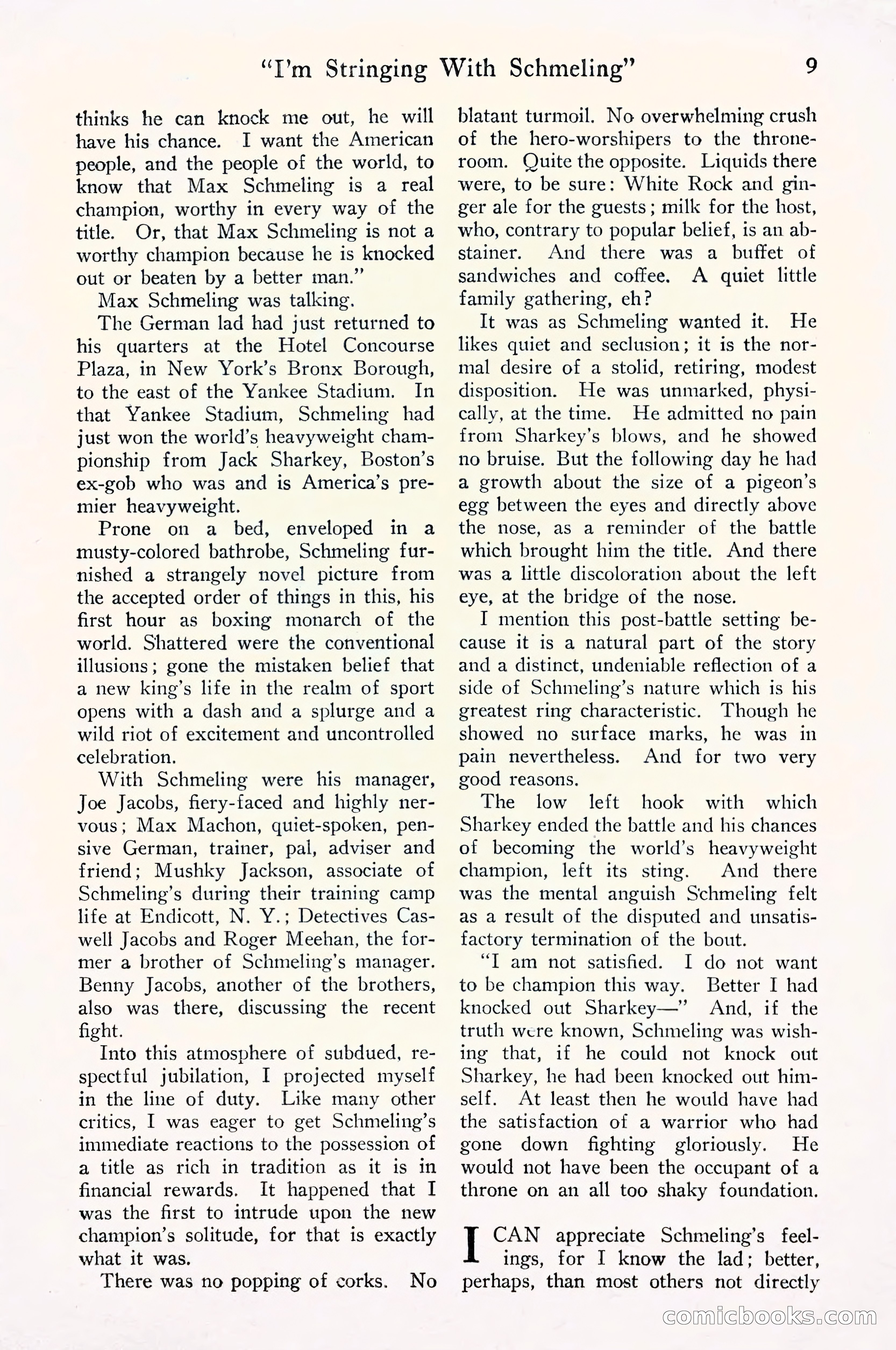 Fight Stories, September 1930 — page 11 of 133