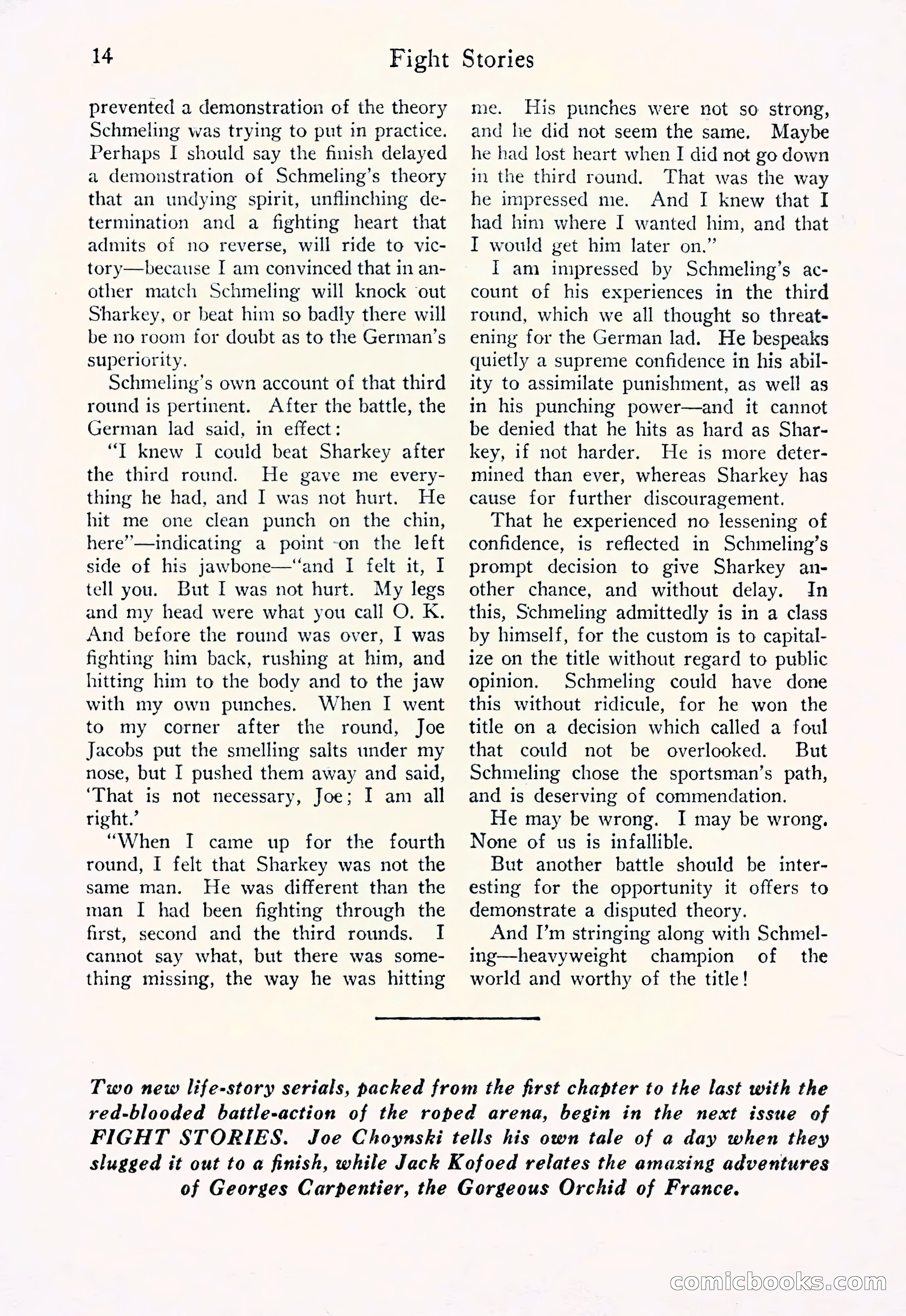 Fight Stories, September 1930 — page 16 of 133
