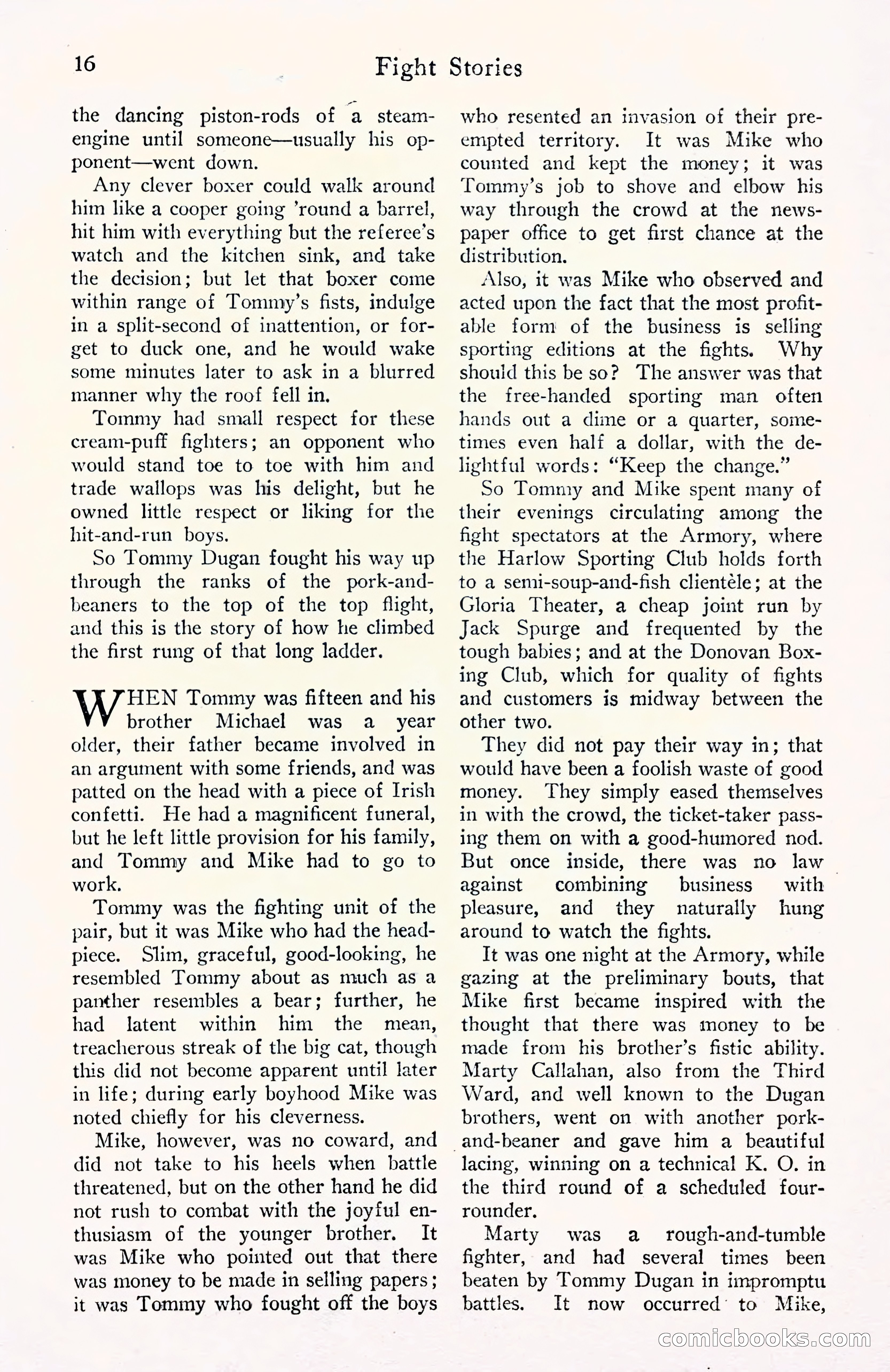 Fight Stories, September 1930 — page 18 of 133