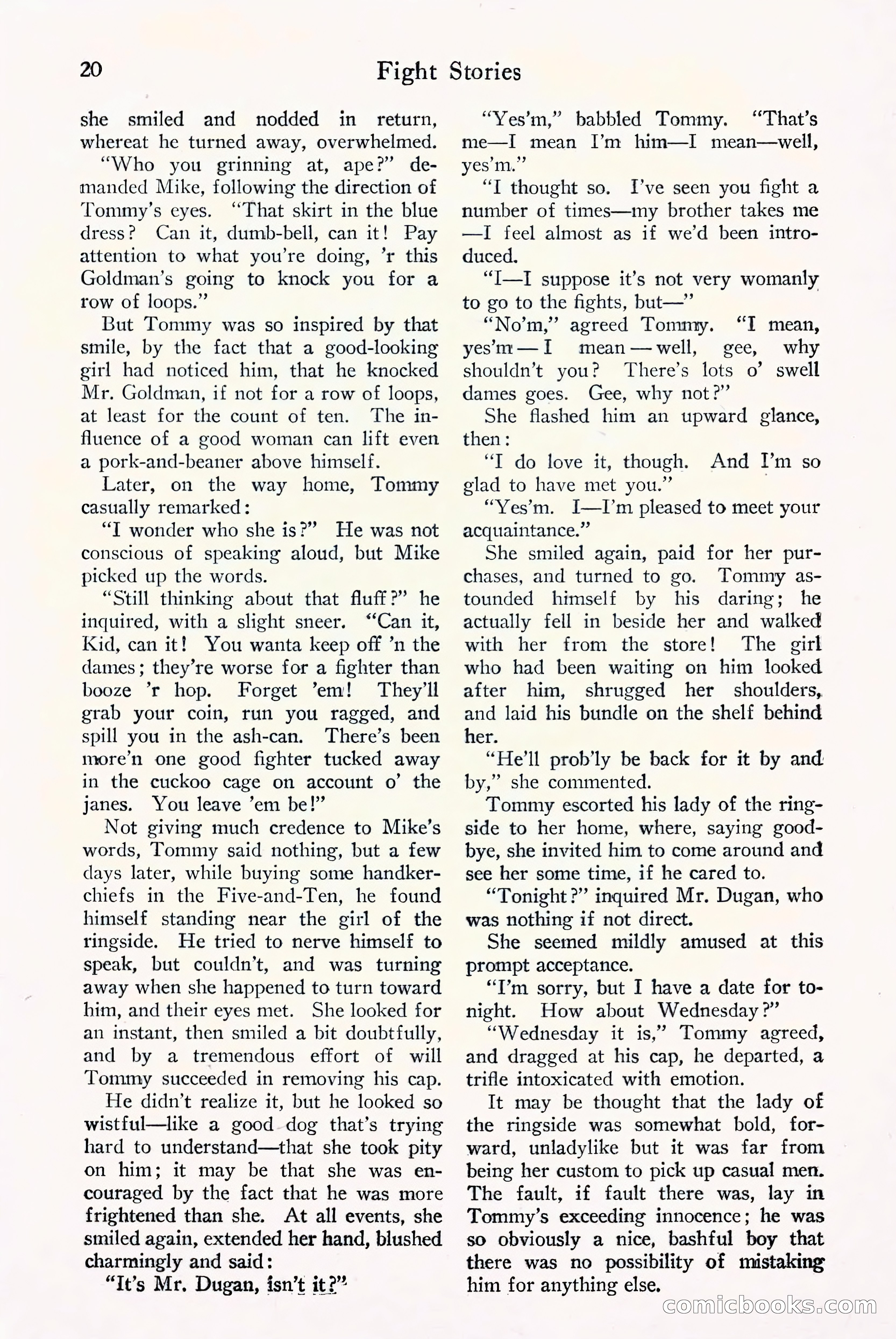 Fight Stories, September 1930 — page 22 of 133